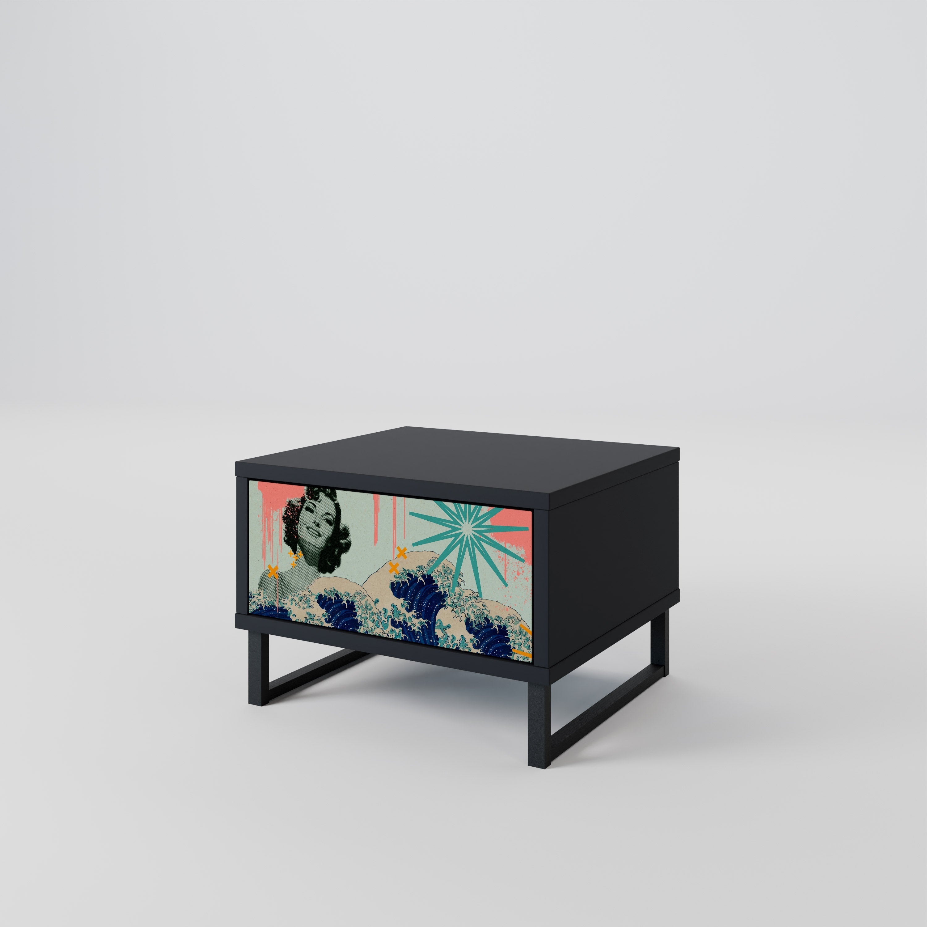KANAGAWA BEAUTY Szafka nocna Czarna