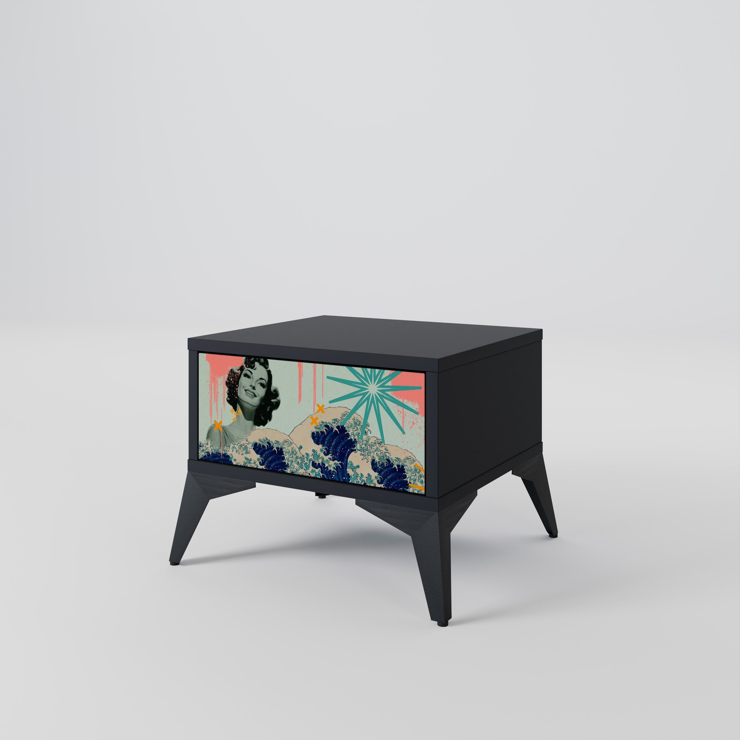KANAGAWA BEAUTY Szafka nocna Czarna