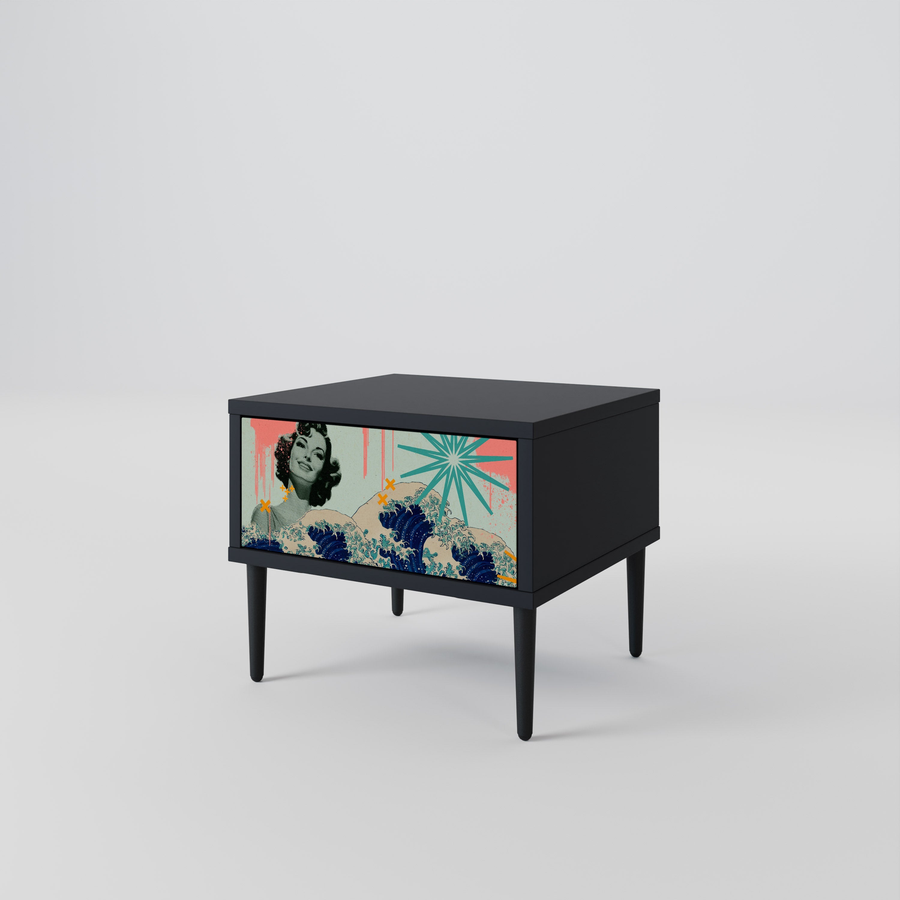 KANAGAWA BEAUTY Szafka nocna Czarna
