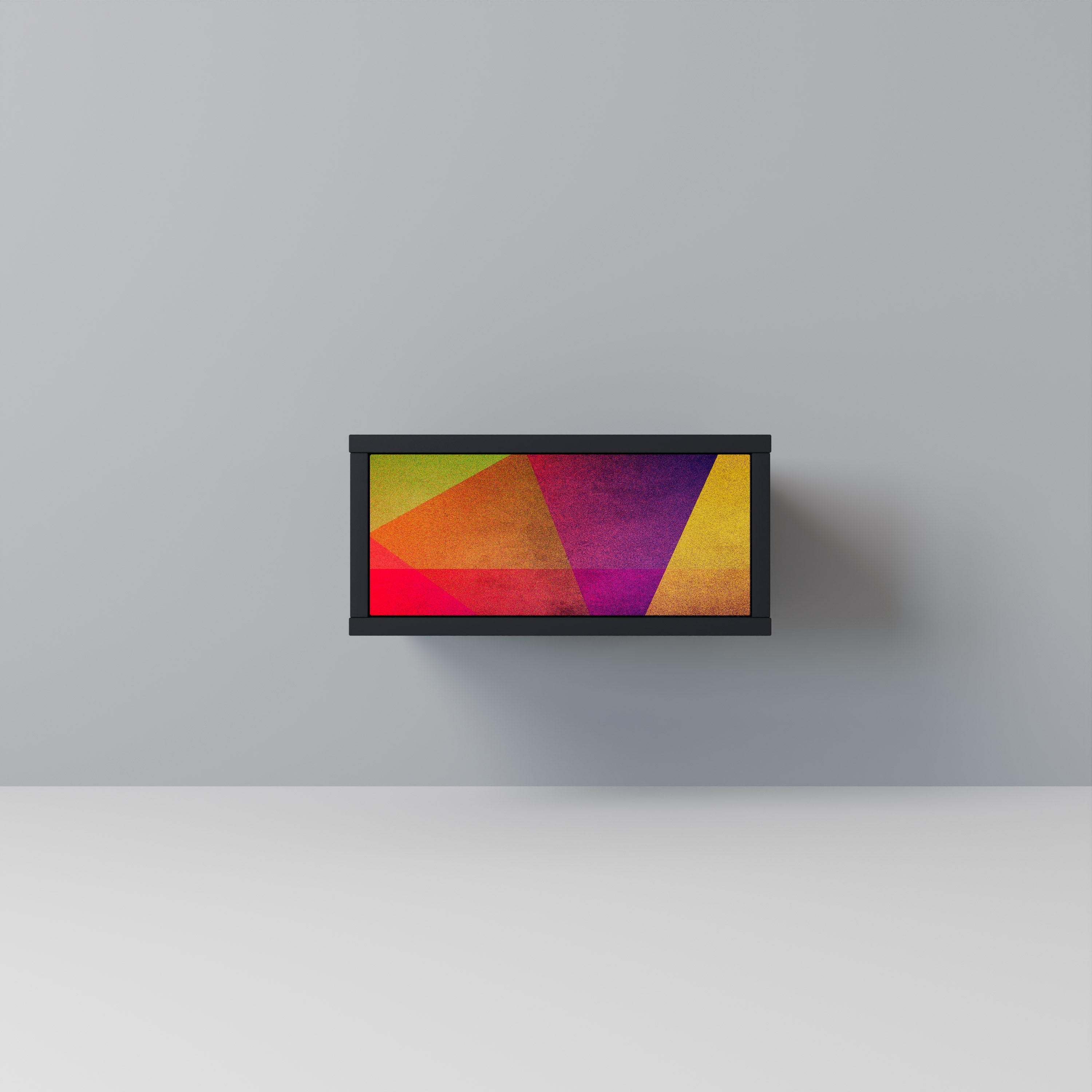 VIVID GEOMETRY Szafka nocna Czarna