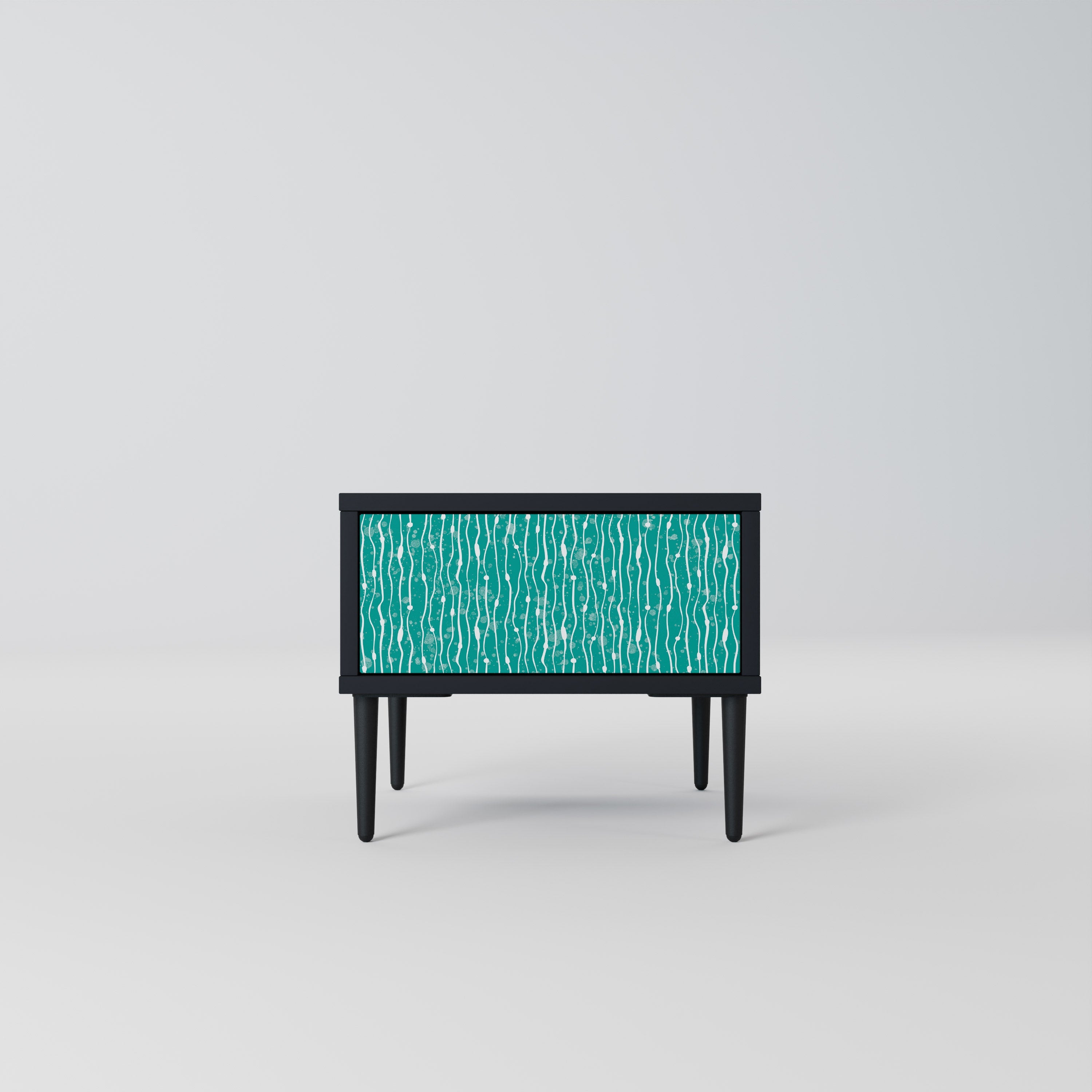 TURQUOISE RAIN Szafka nocna Czarna