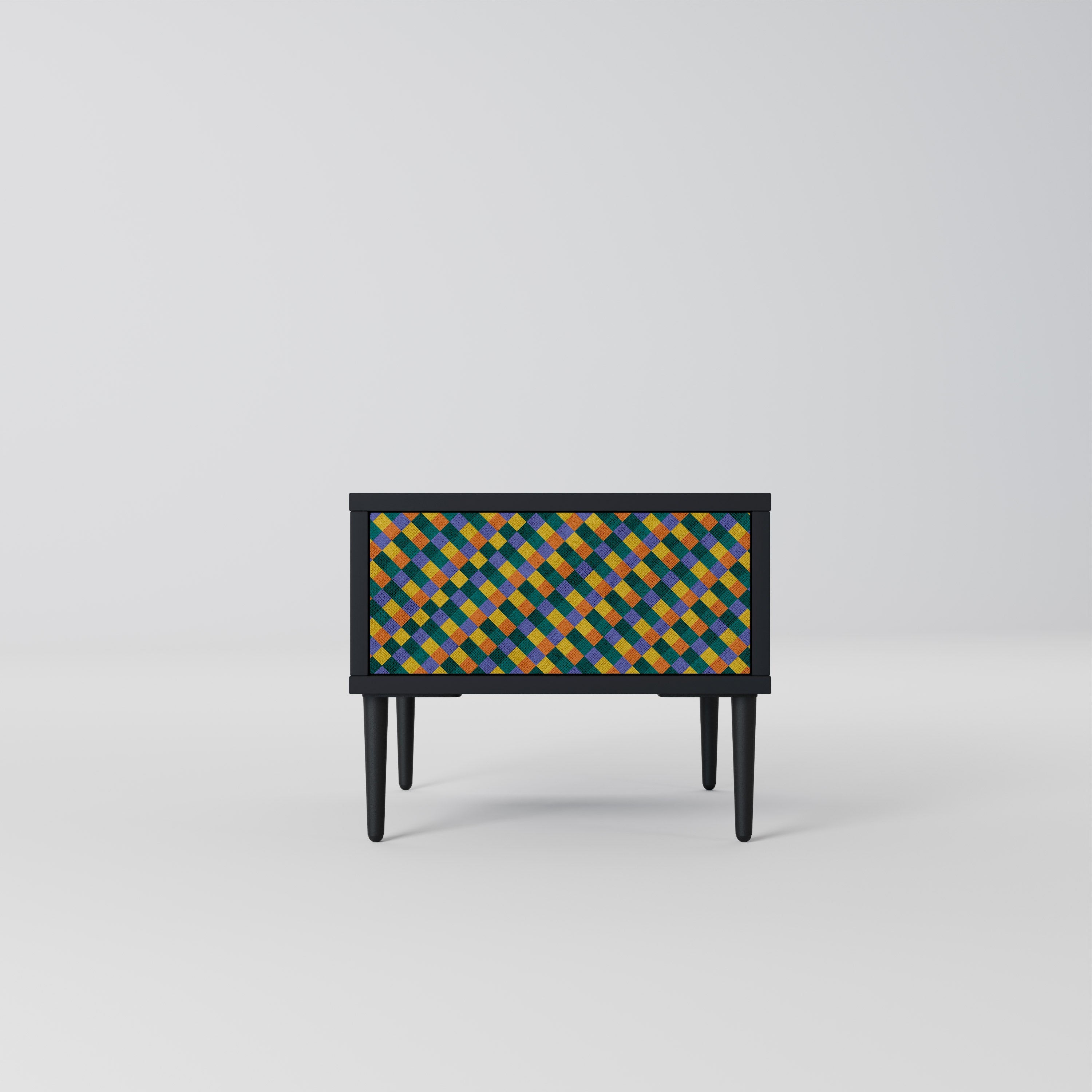 PAINTED SQUARES MIX Szafka nocna Czarna