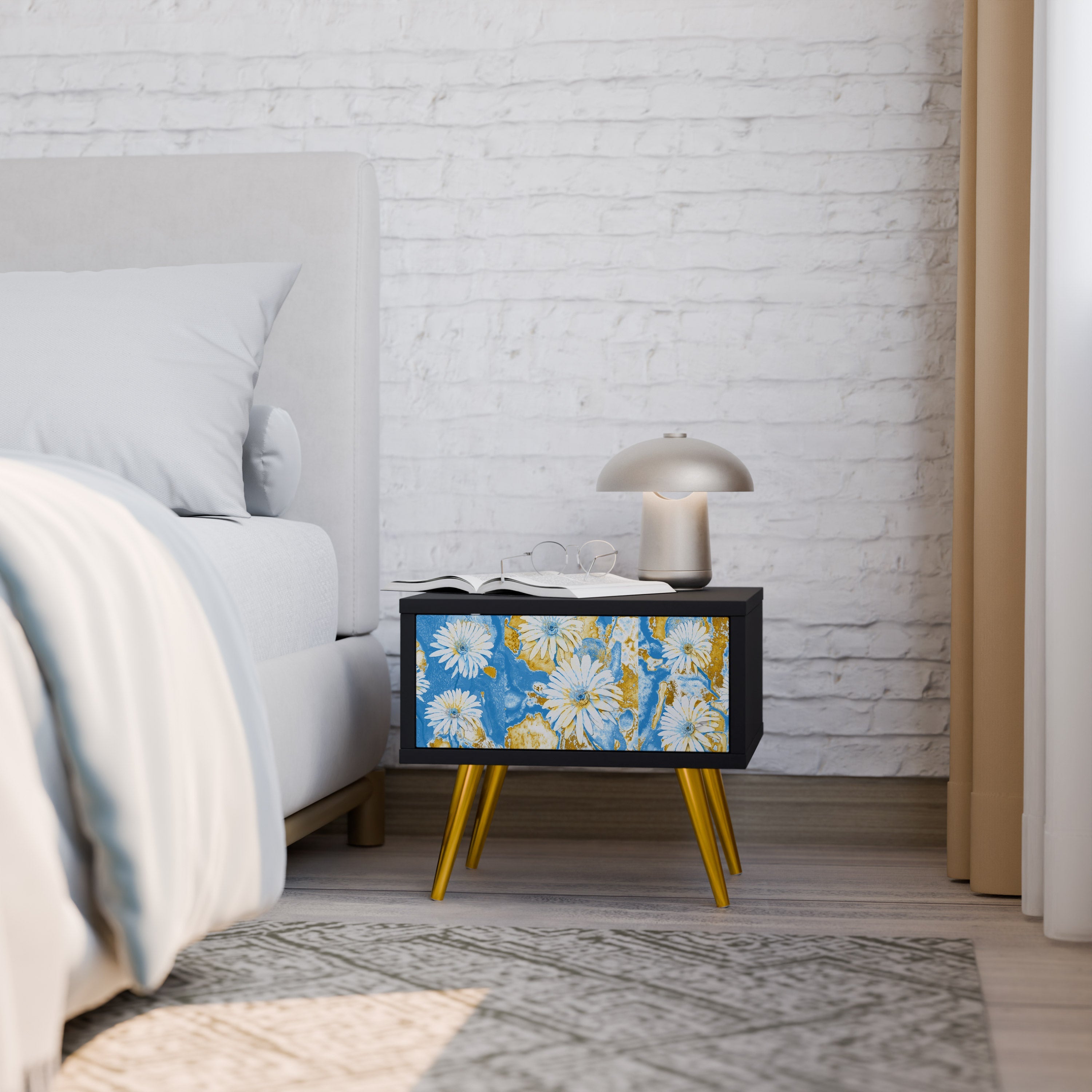 DAISY LUXE Szafka nocna Czarna