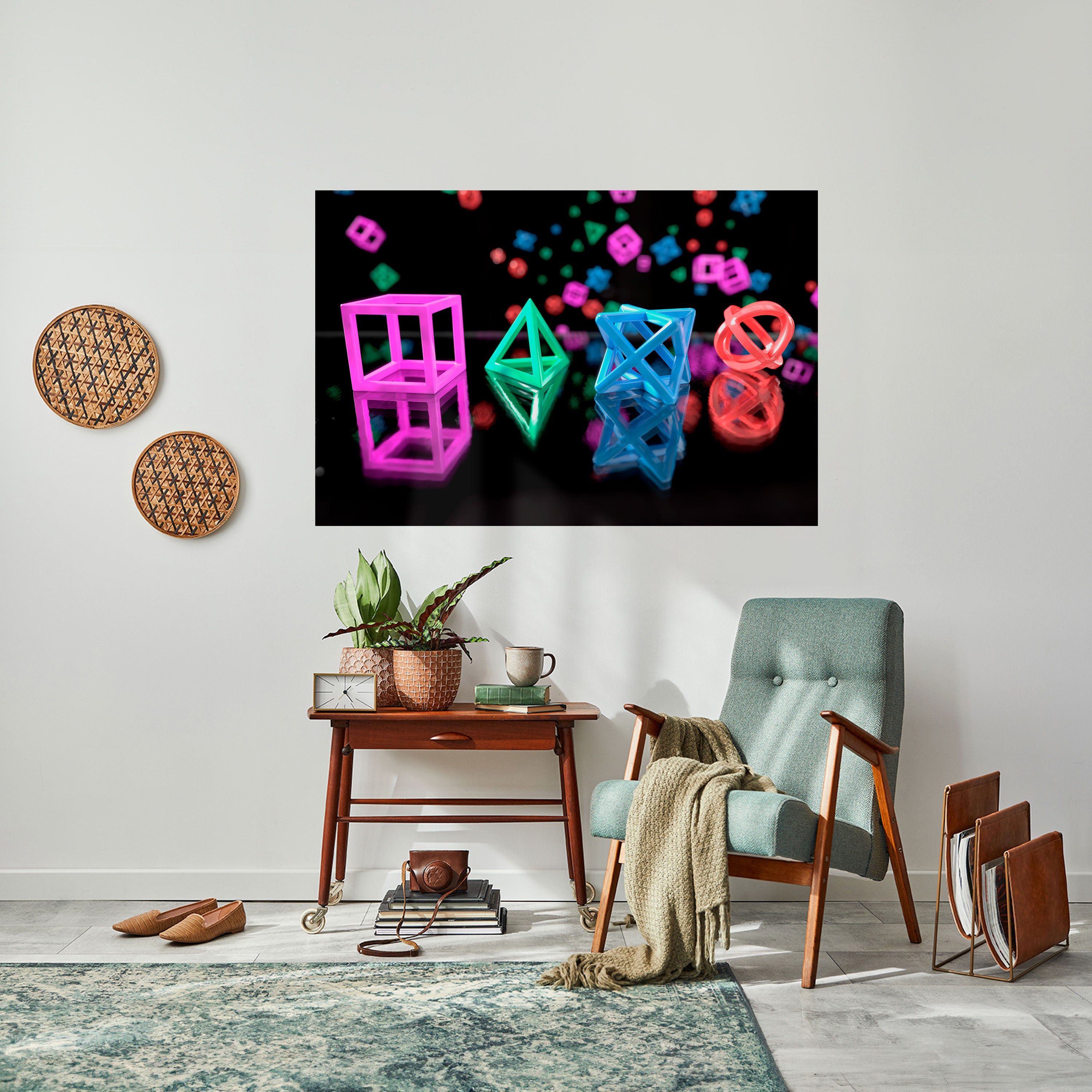 GAMER GLOWING ICONS Naklejka/Plakat poziomy