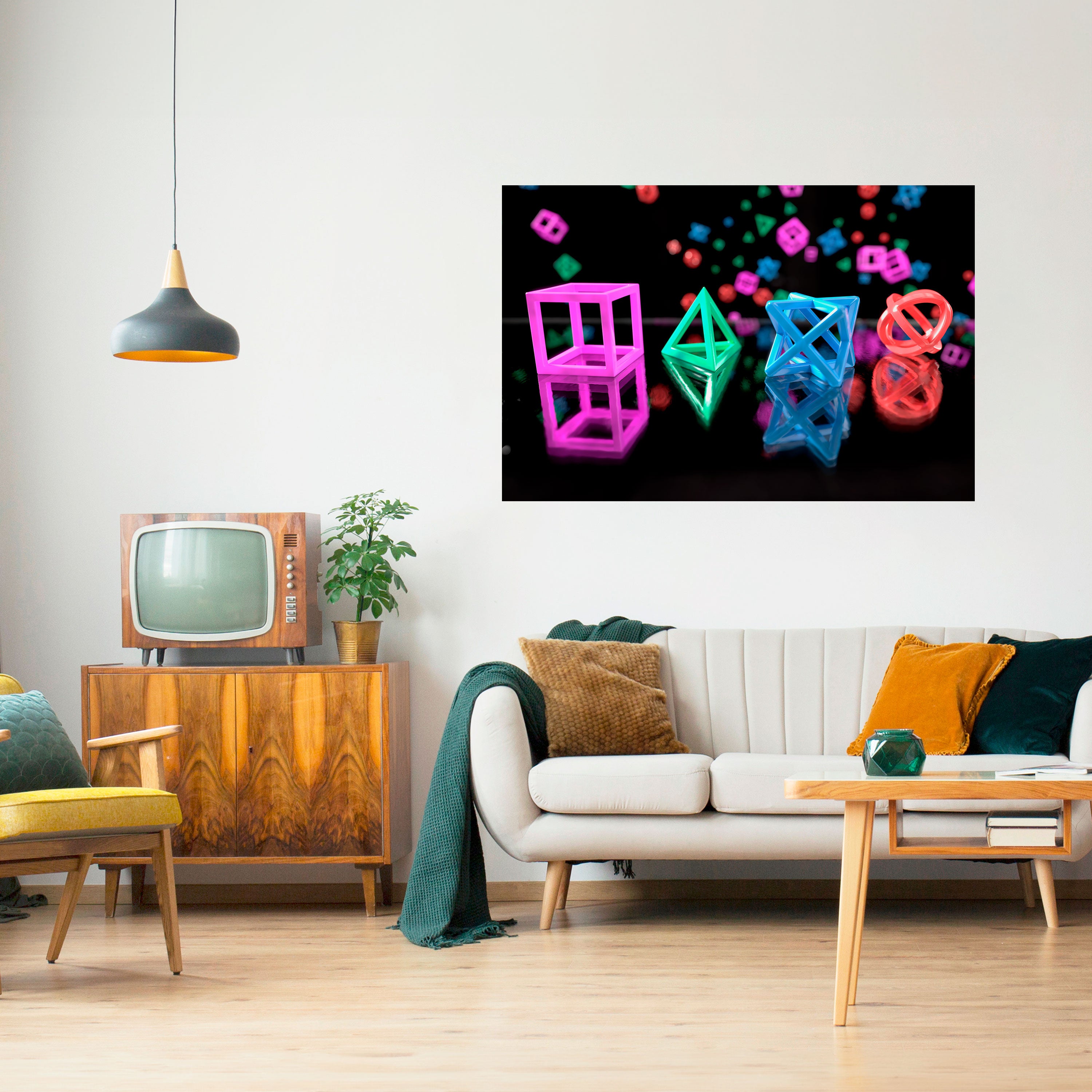 GAMER GLOWING ICONS Naklejka/Plakat poziomy