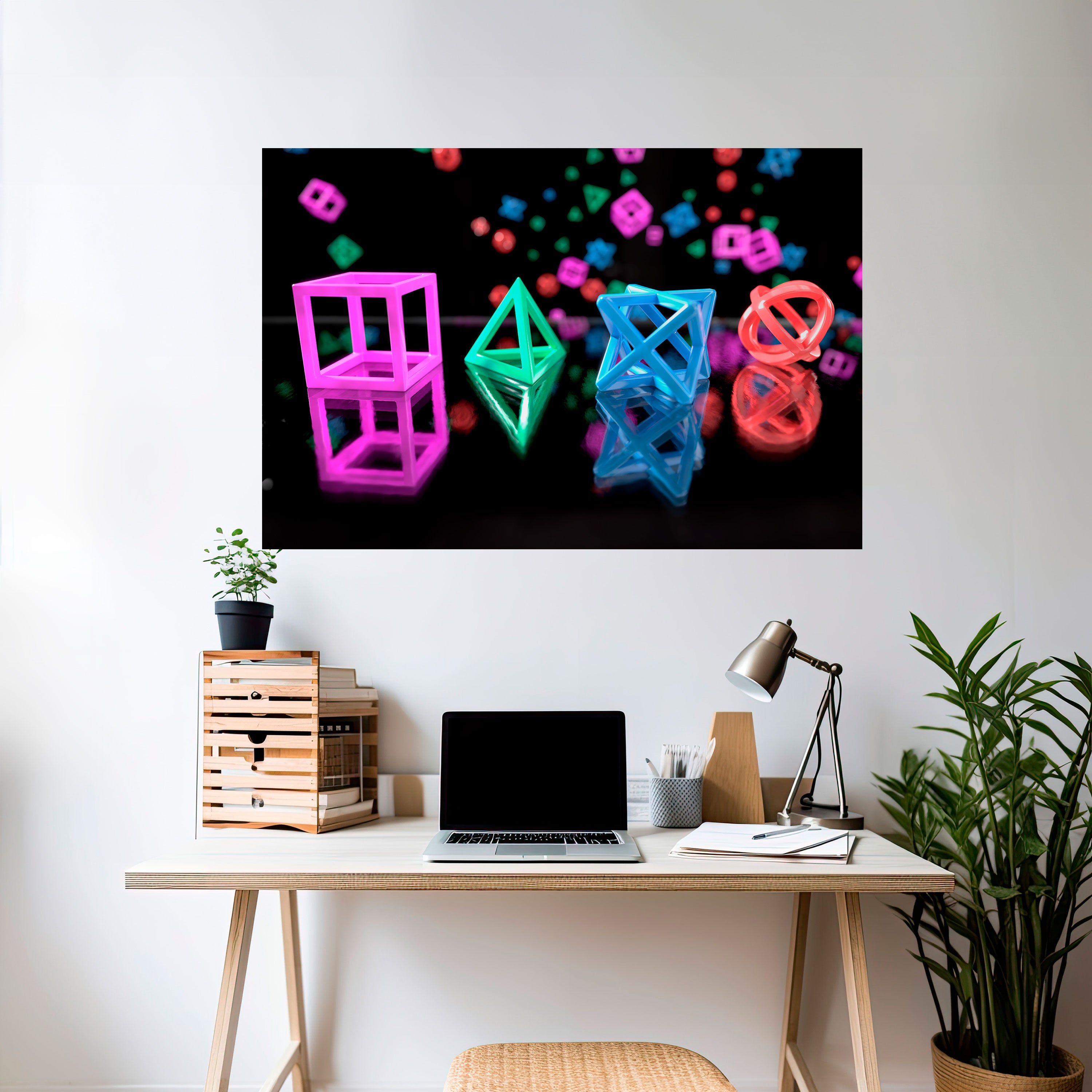 GAMER GLOWING ICONS Naklejka/Plakat poziomy