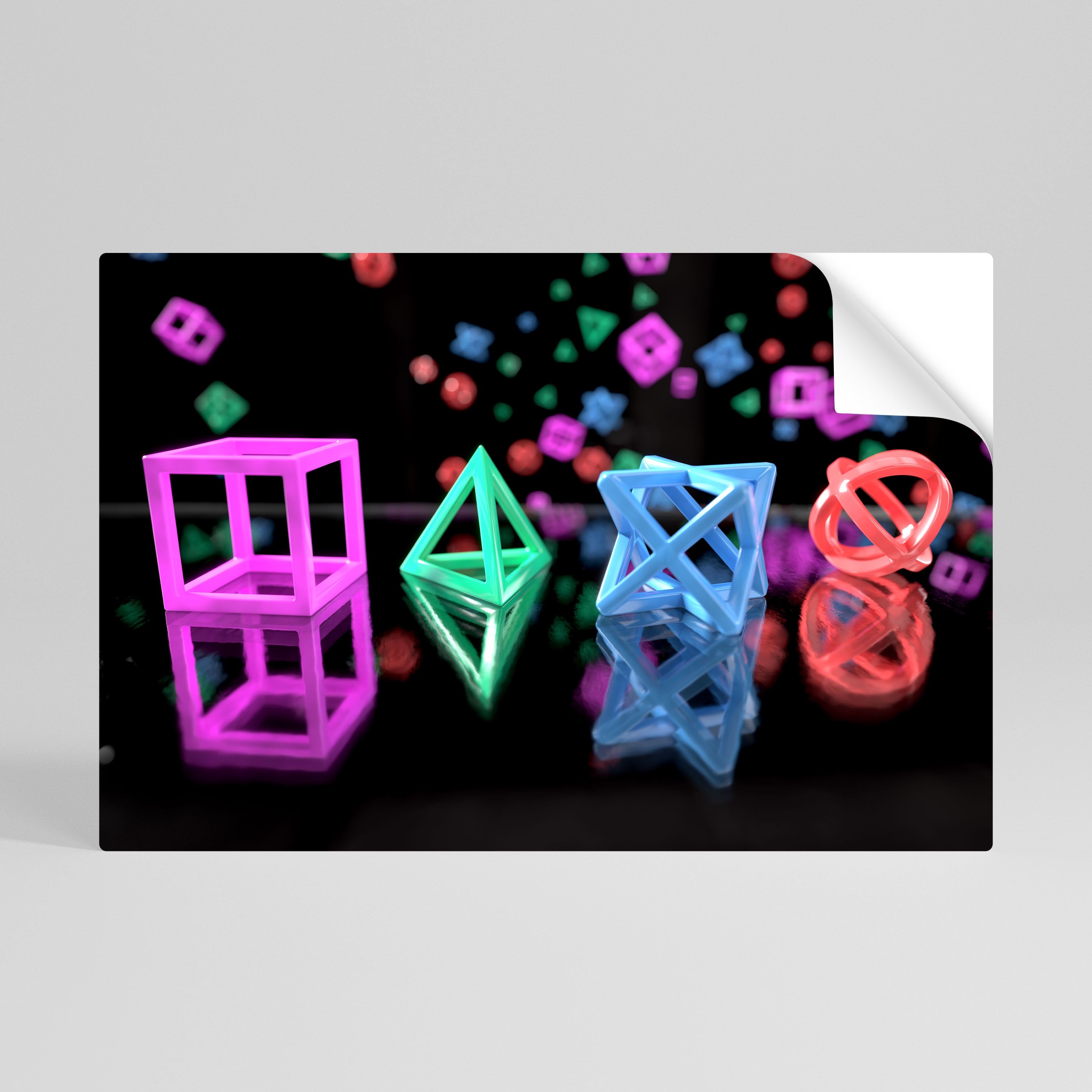 GAMER GLOWING ICONS Naklejka/Plakat poziomy