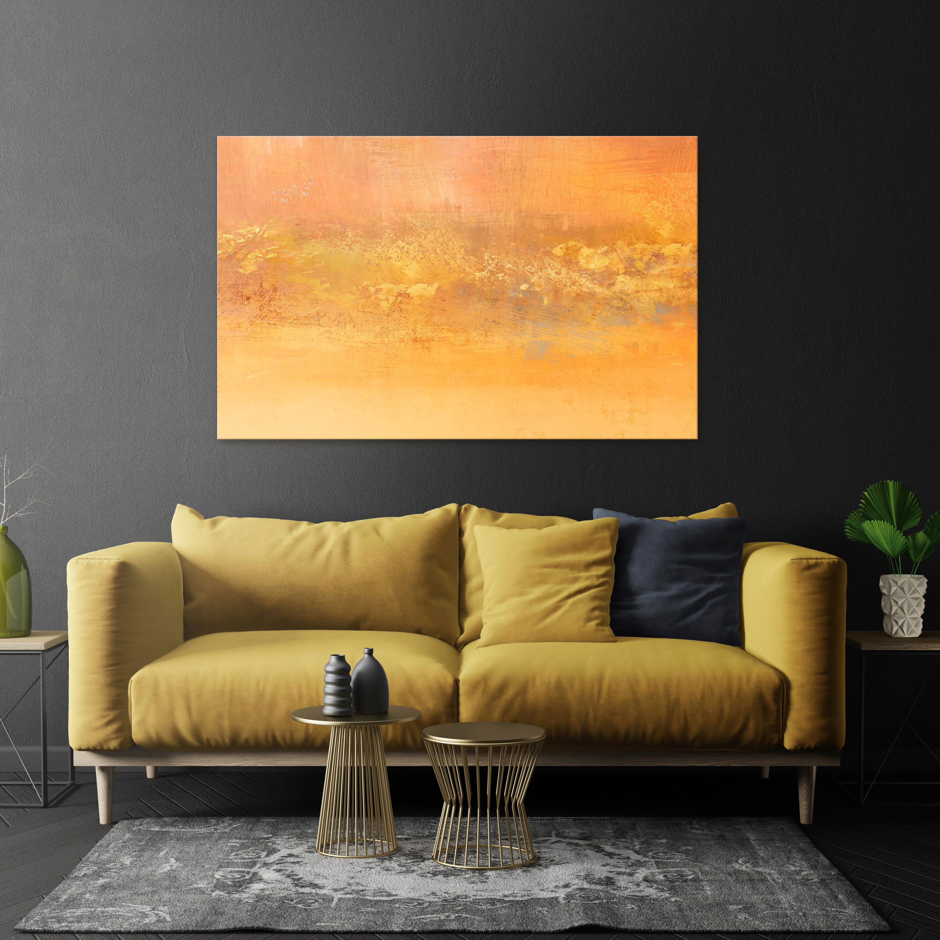 ORANGE IMPRESSION - Obraz na płótnie (poziomy)