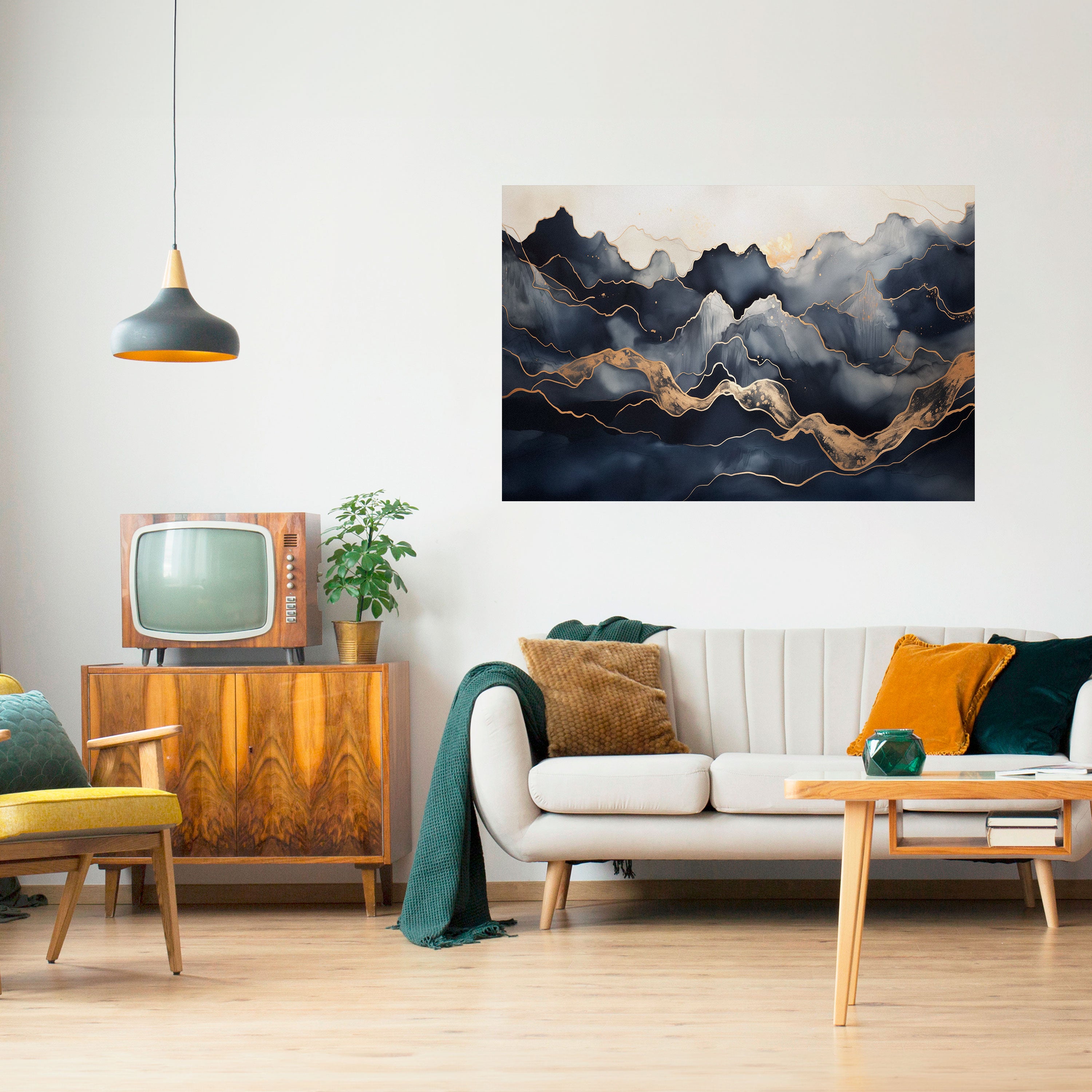 GOLDEN ALPINE BLISS Naklejka/Plakat poziomy