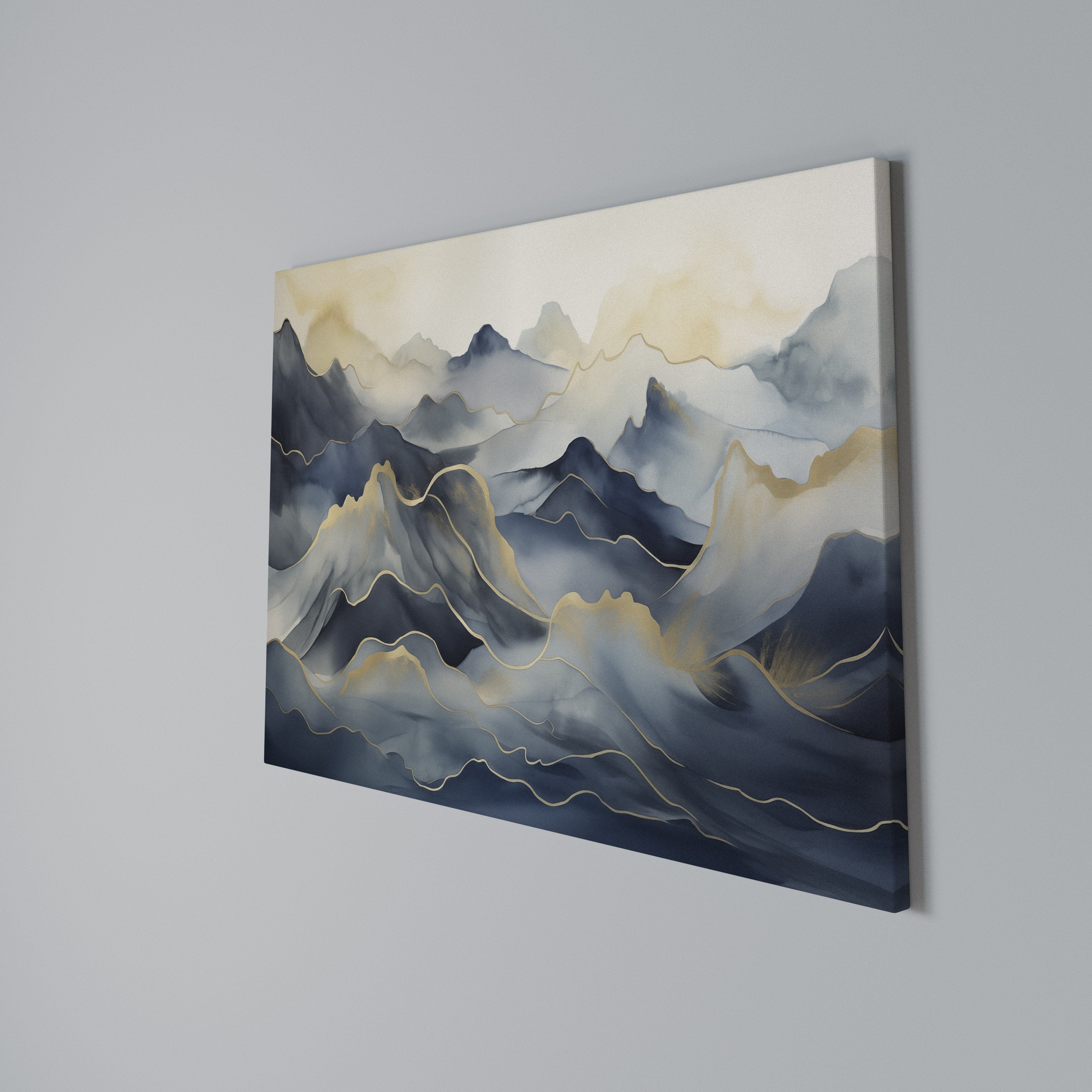GOLDEN MOUNTAIN FOG Poziomy obraz na płótnie