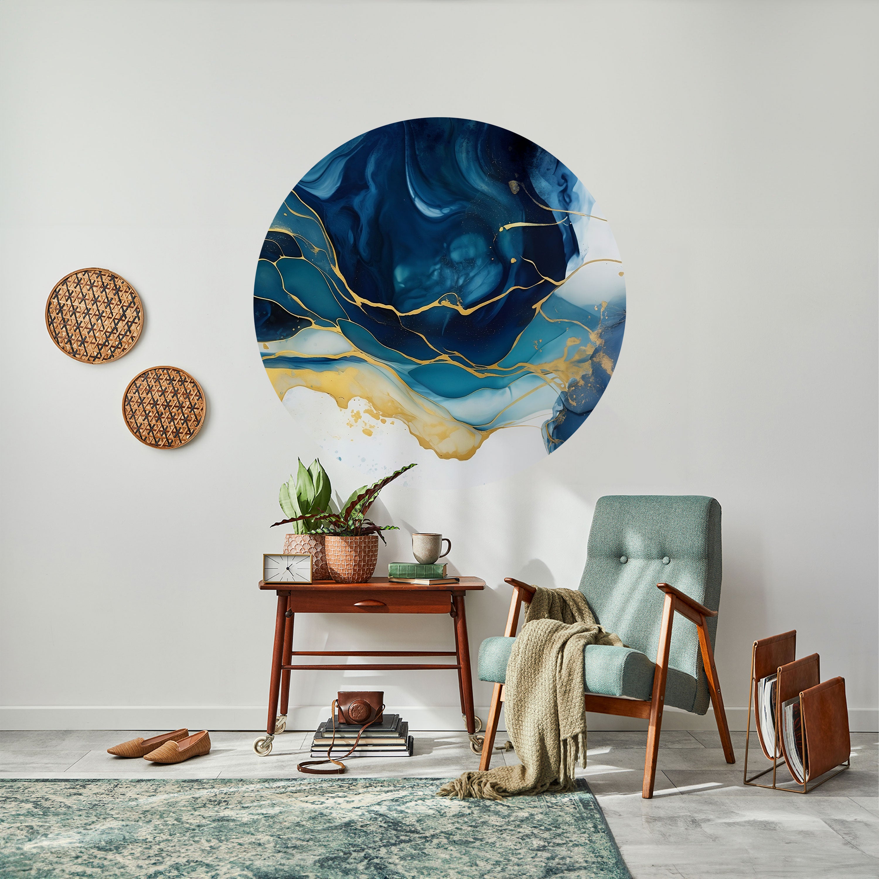 AZURE ALPENGLOW Naklejka okrągła