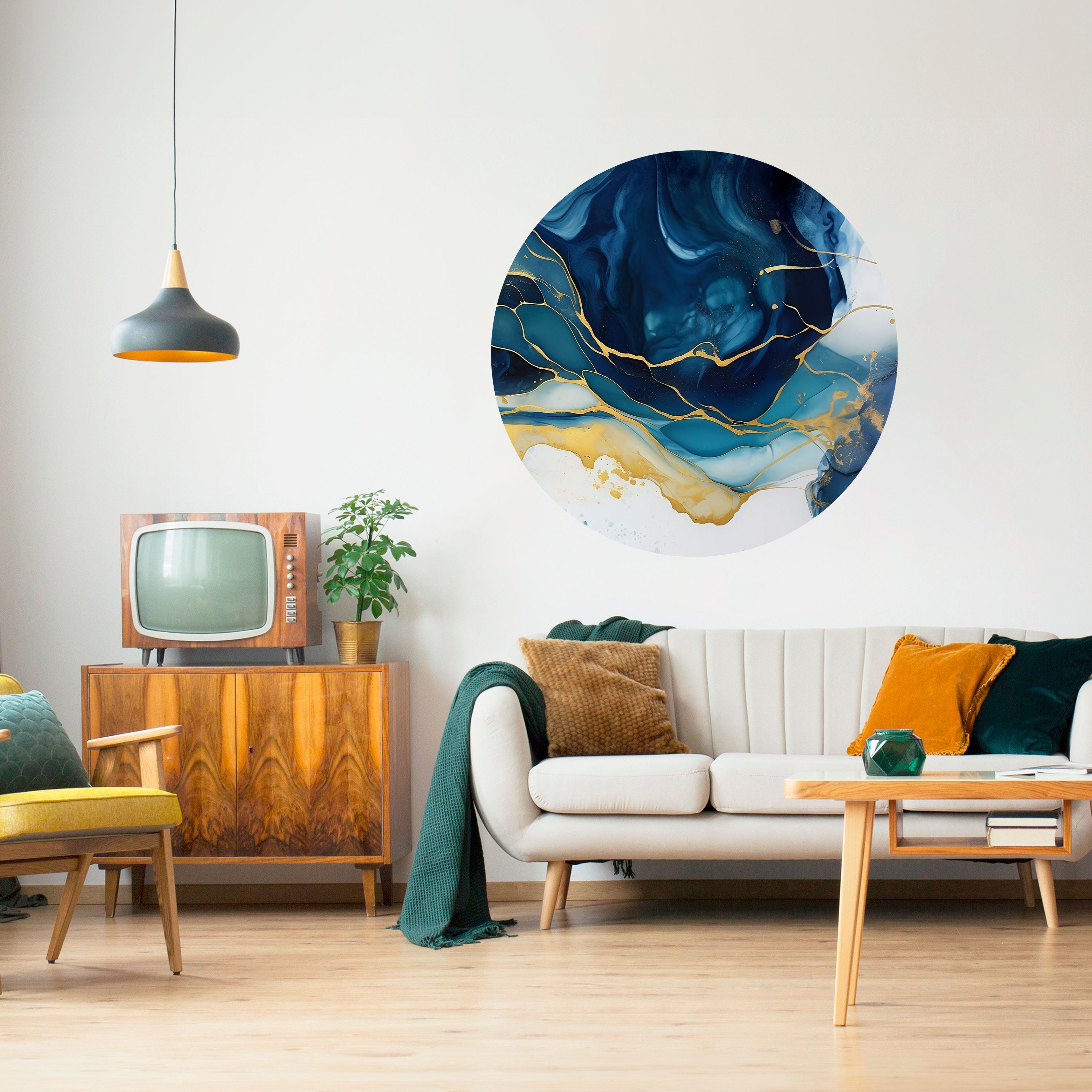 AZURE ALPENGLOW Naklejka okrągła