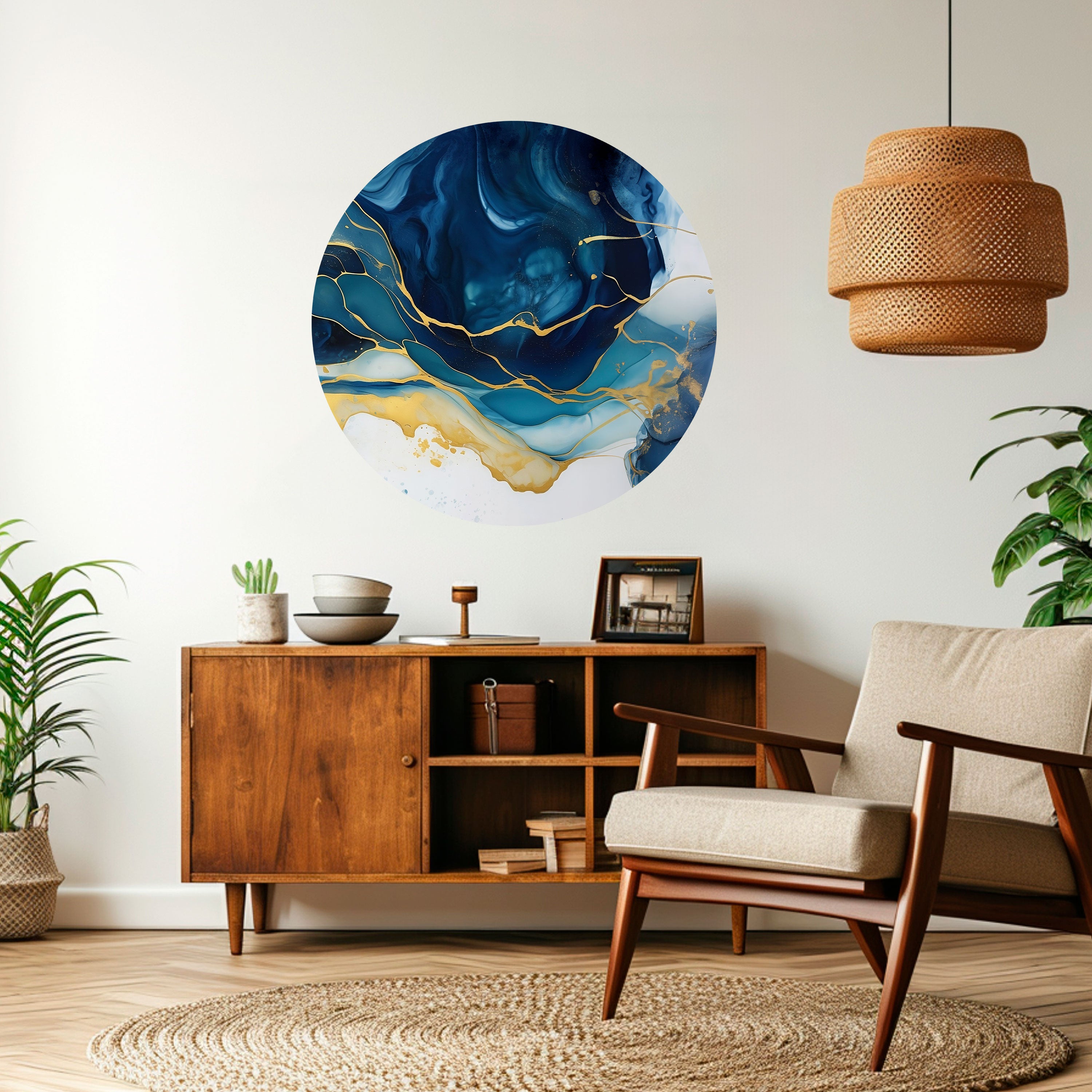 AZURE ALPENGLOW Naklejka okrągła