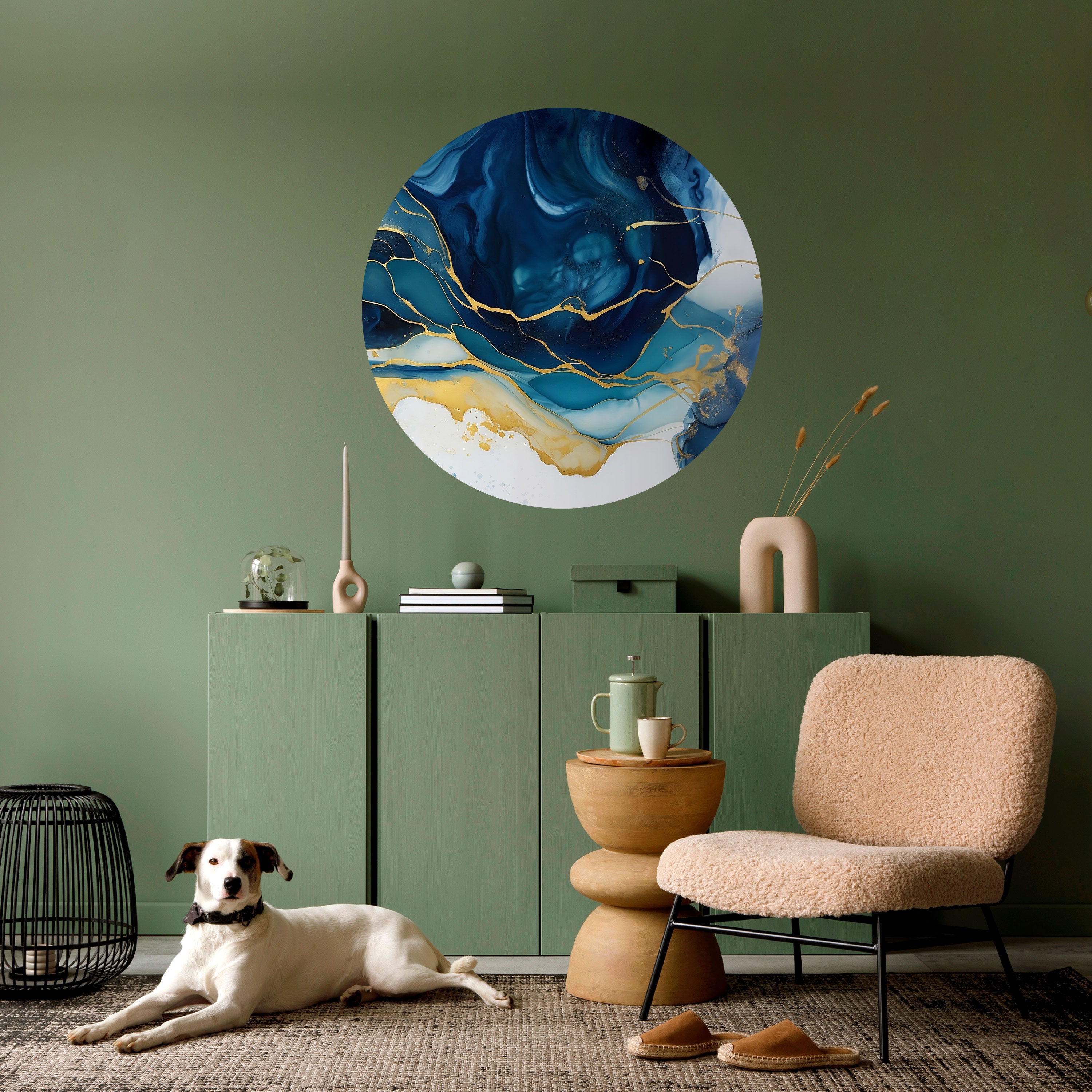 AZURE ALPENGLOW Naklejka okrągła