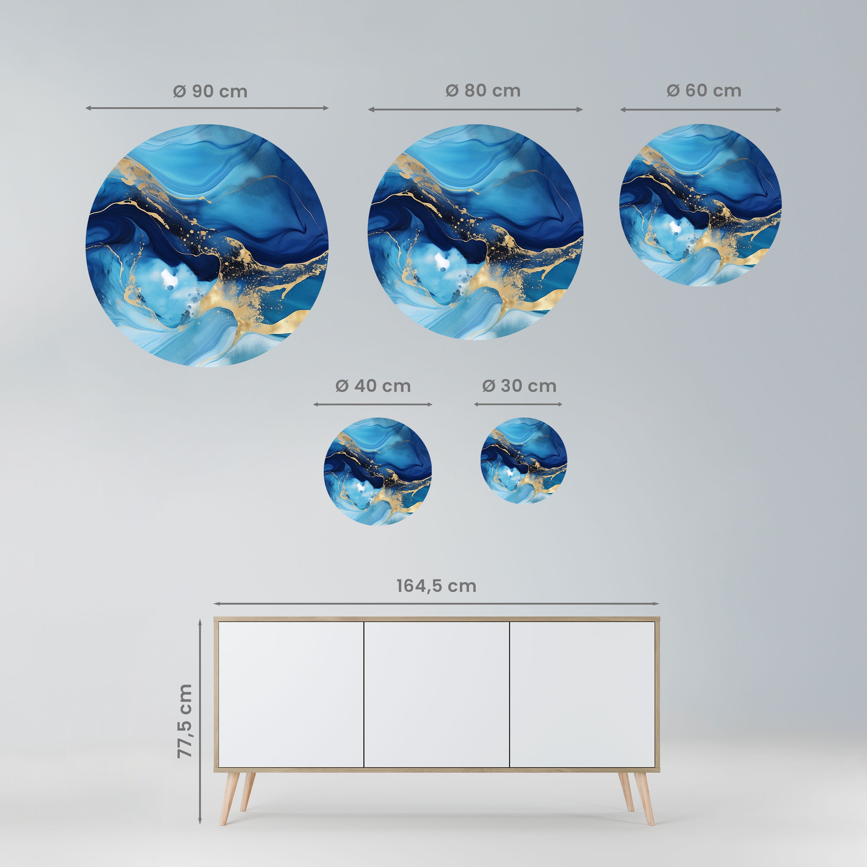 AZURE DREAMSCAPE Naklejka okrągła