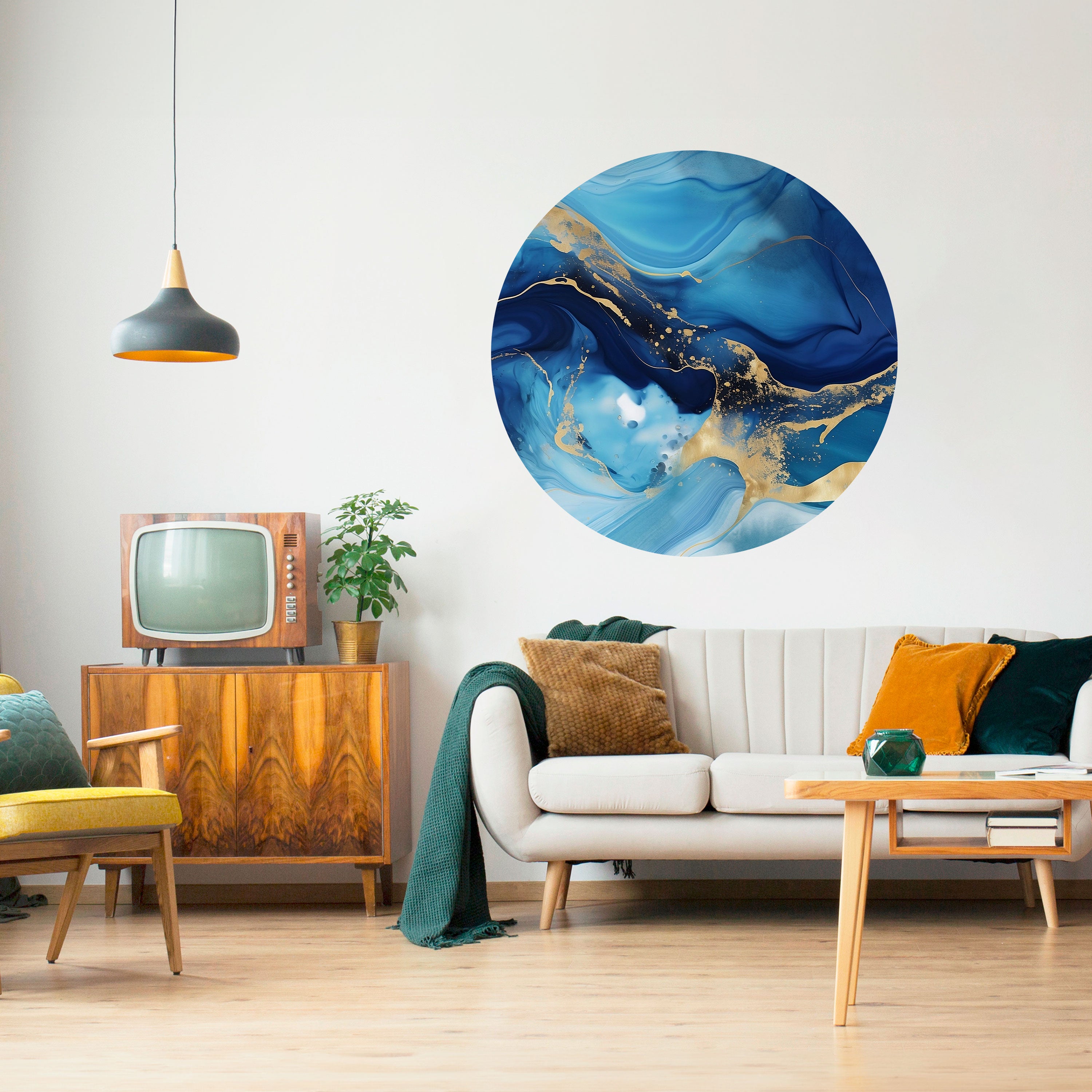 AZURE DREAMSCAPE Naklejka okrągła