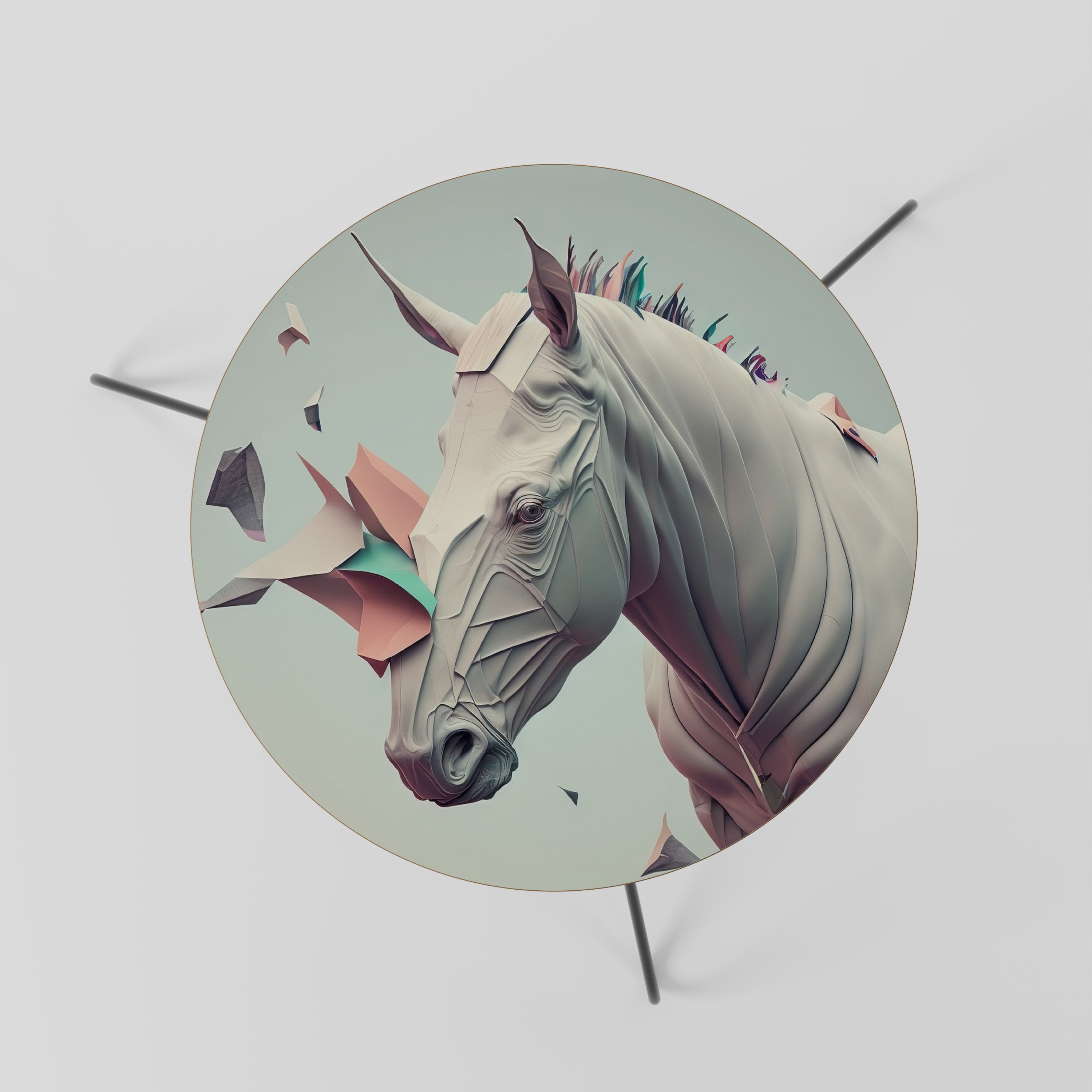 FUTURISTIC HORSE Stolik kawowy mały
