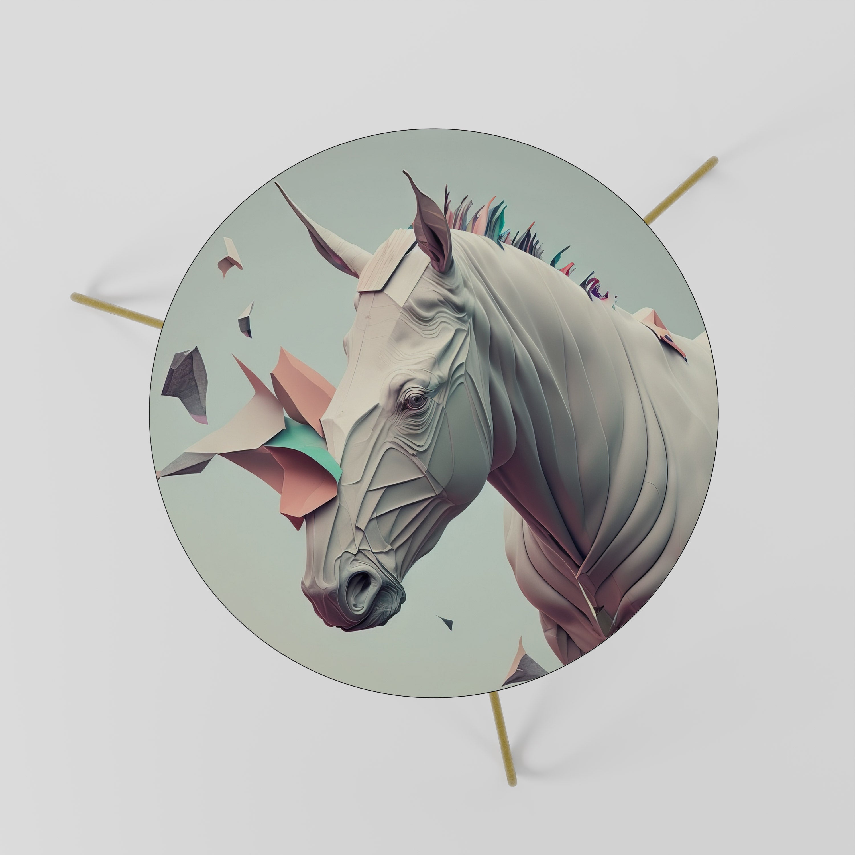 FUTURISTIC HORSE Stolik kawowy mały