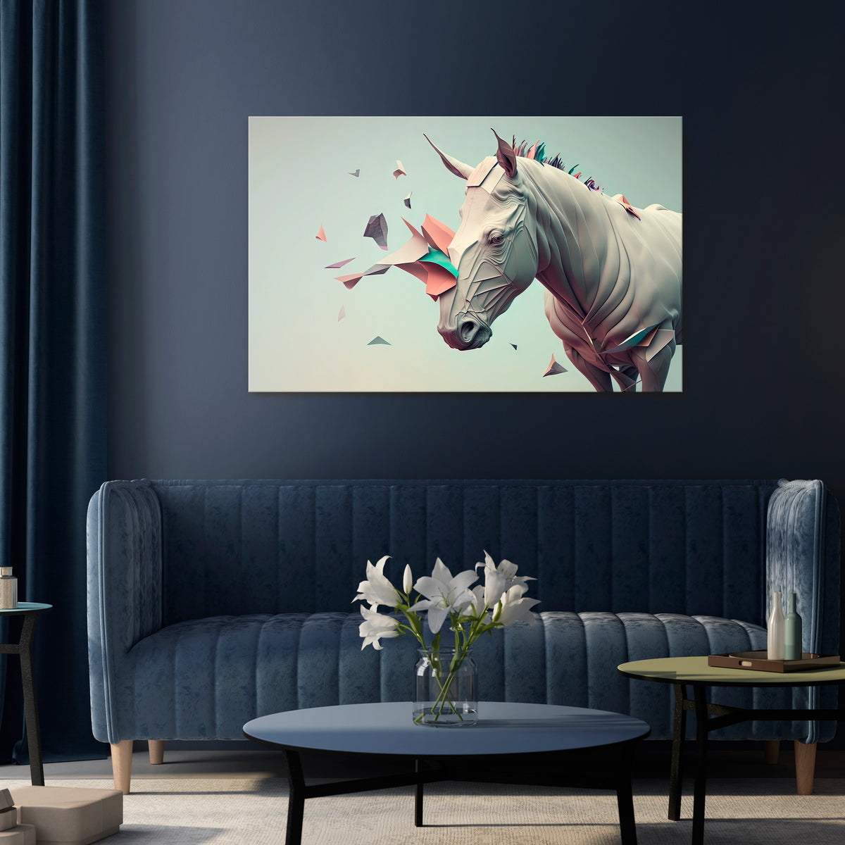 FUTURISTIC HORSE Poziomy obraz na płótnie