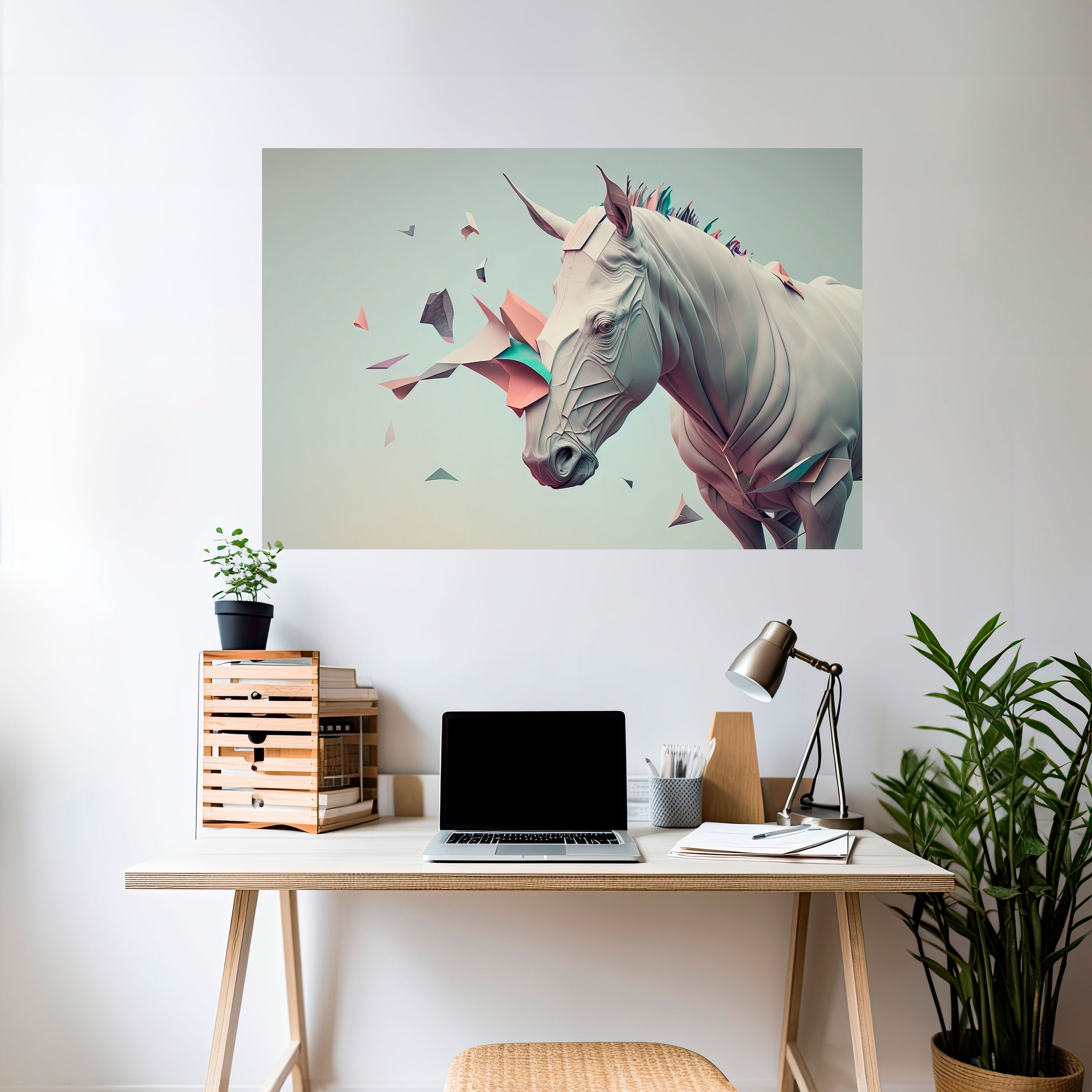 FUTURISTIC HORSE Naklejka/Plakat poziomy