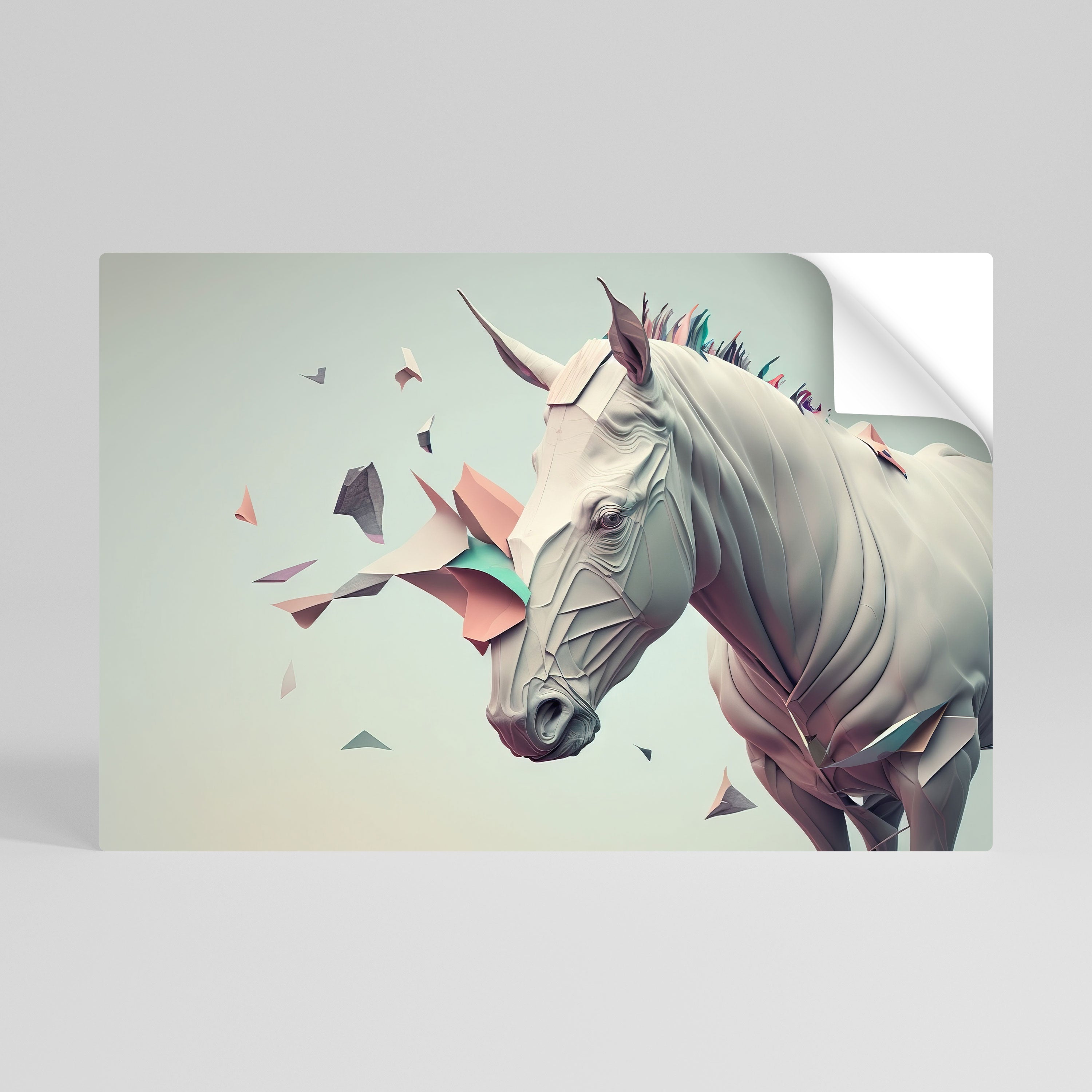 FUTURISTIC HORSE Naklejka/Plakat poziomy