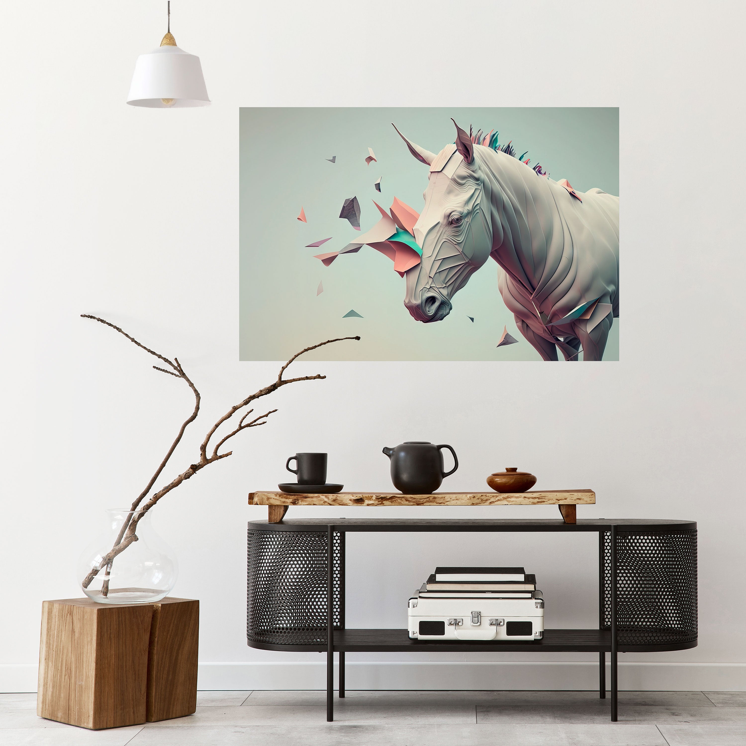 FUTURISTIC HORSE Naklejka/Plakat poziomy