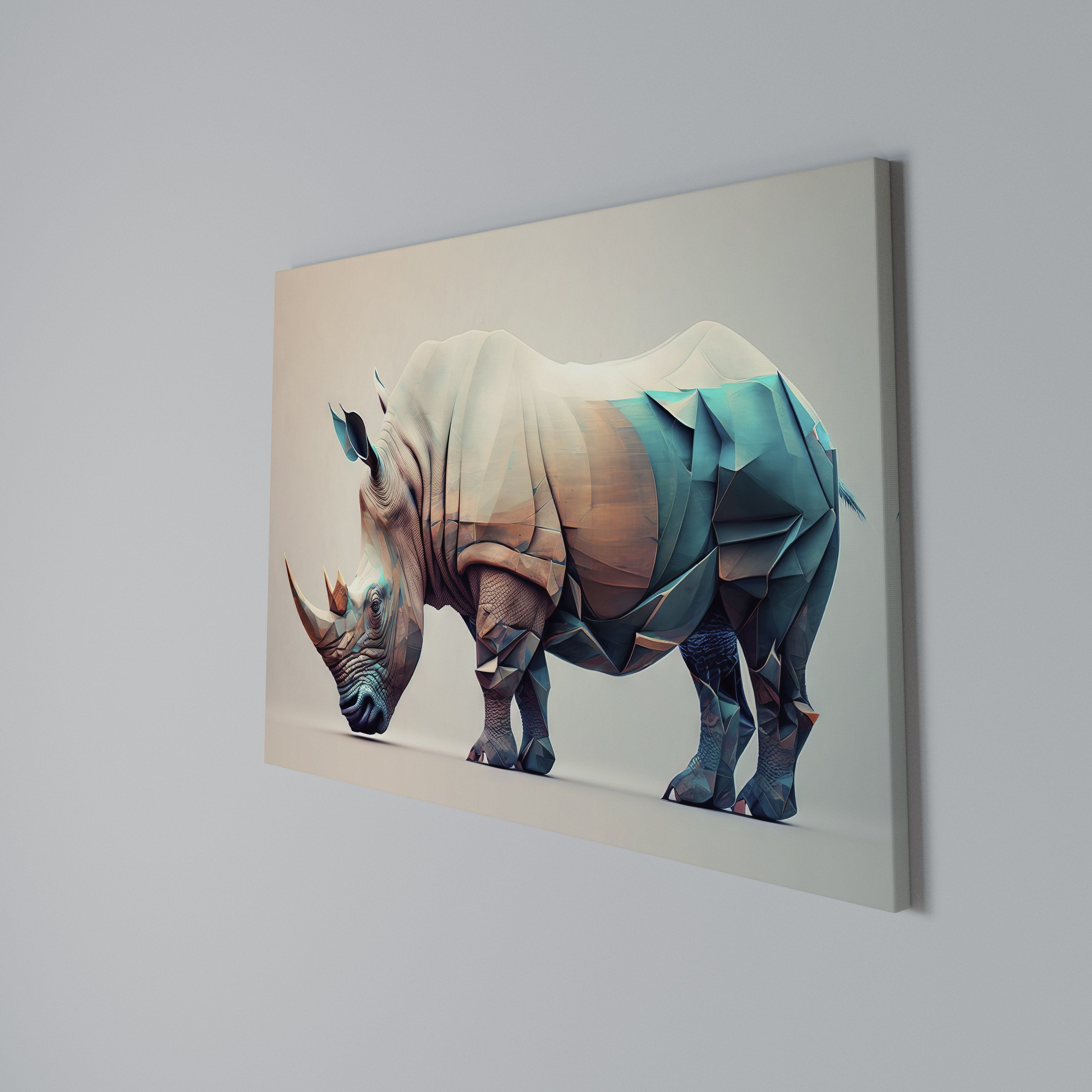 FUTURISTIC RHINO Poziomy obraz na płótnie