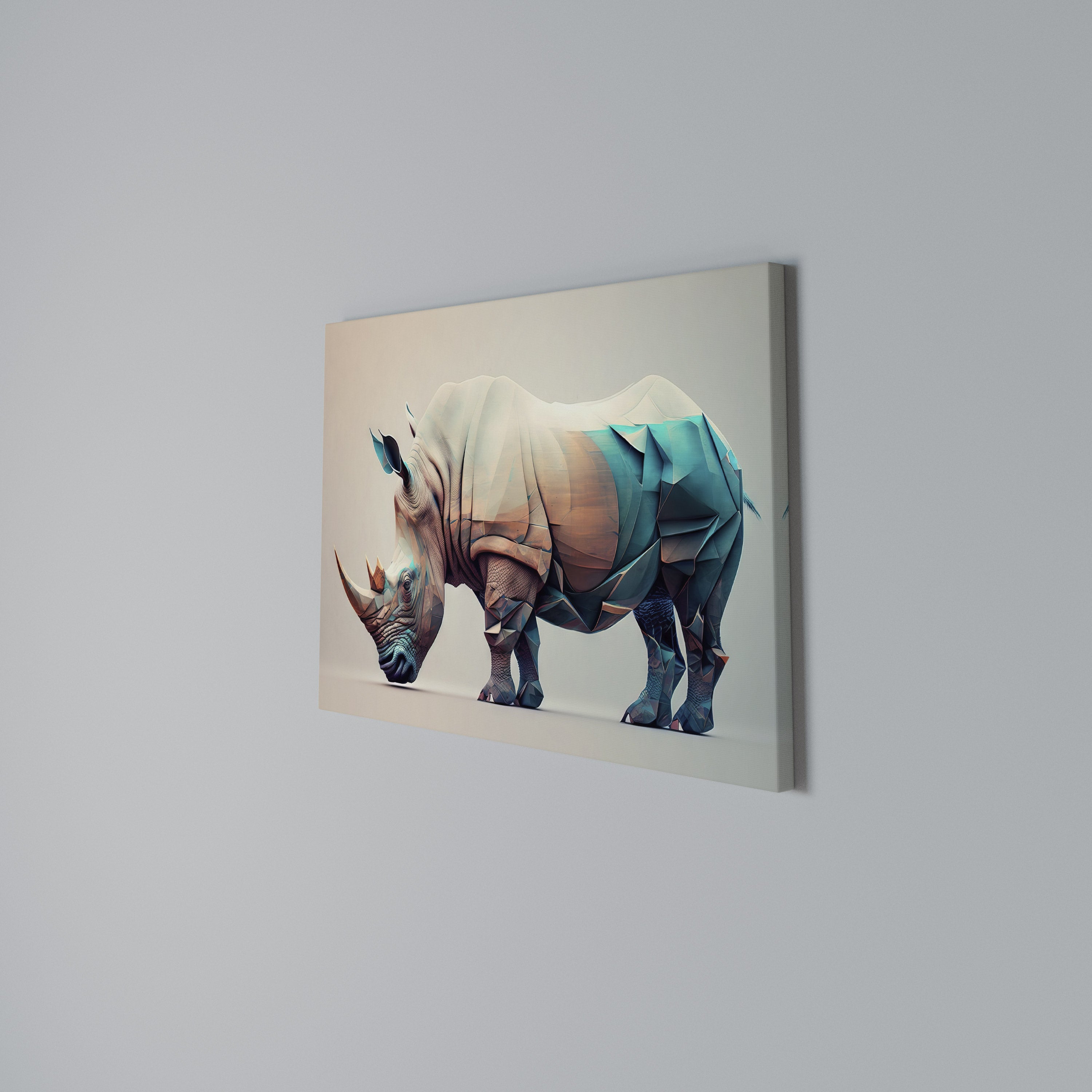 FUTURISTIC RHINO Poziomy obraz na płótnie