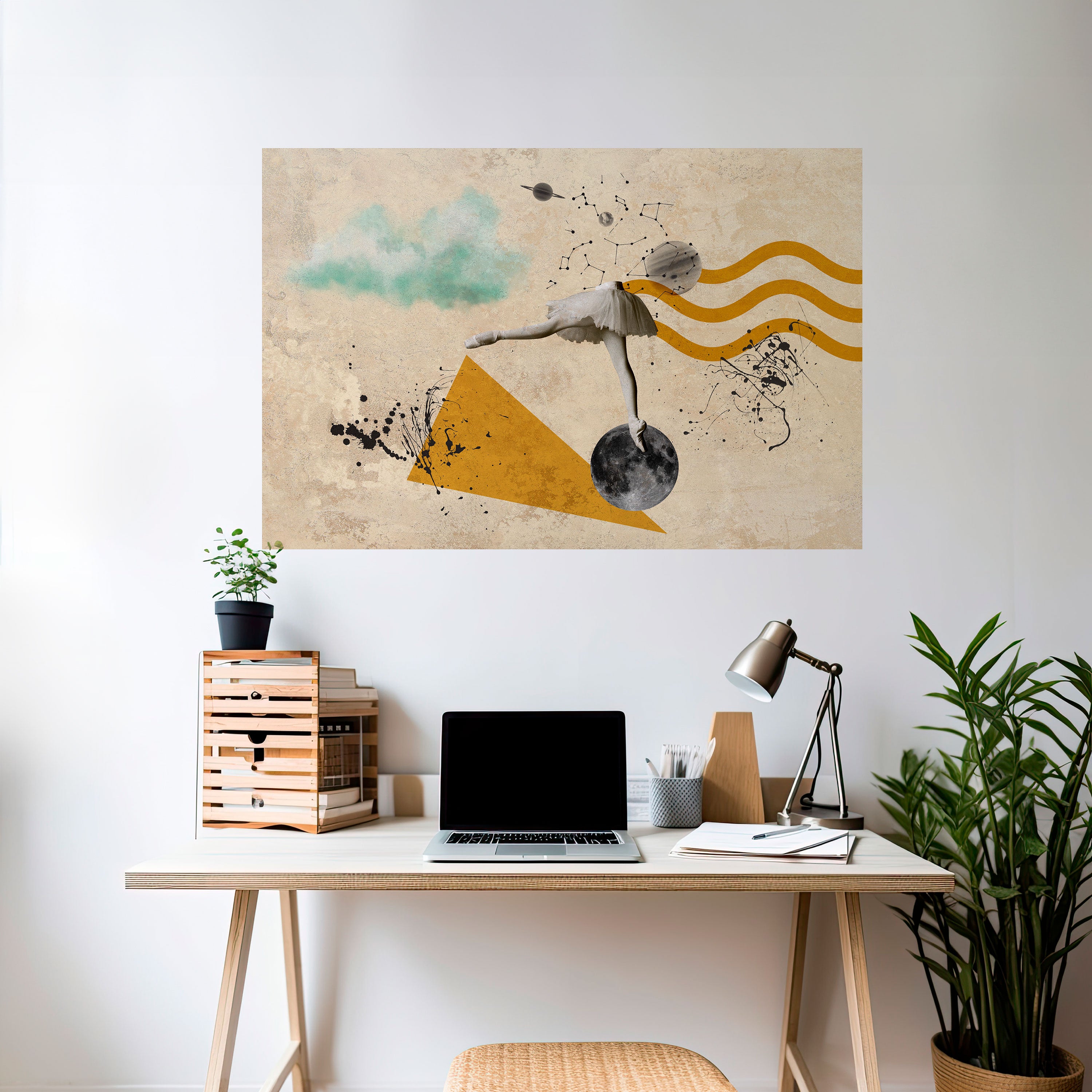 SHAPES OF BALLERINA Naklejka/Plakat poziomy