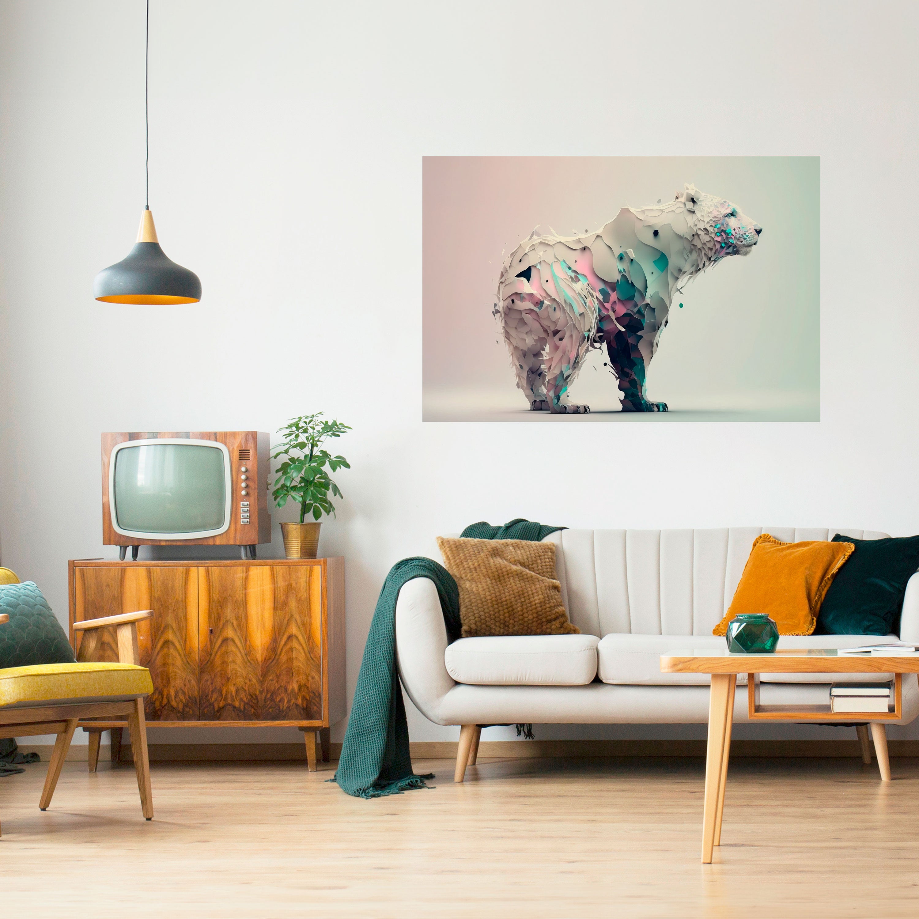 FUTURISTIC BEAR Naklejka/Plakat poziomy