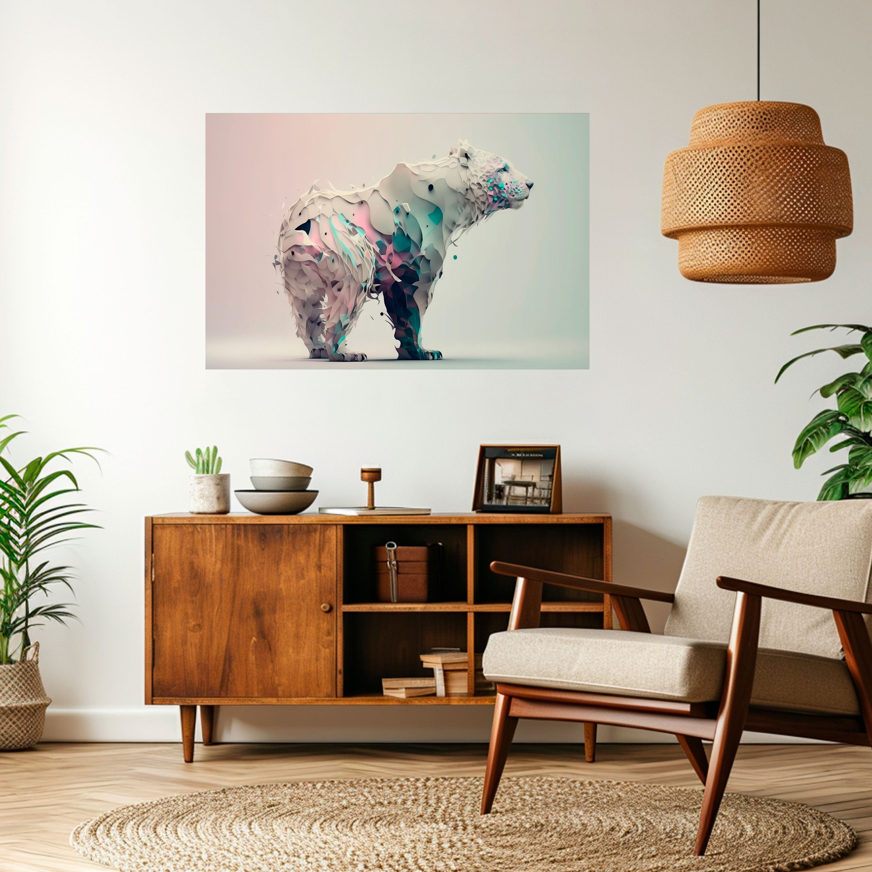 FUTURISTIC BEAR Naklejka/Plakat poziomy