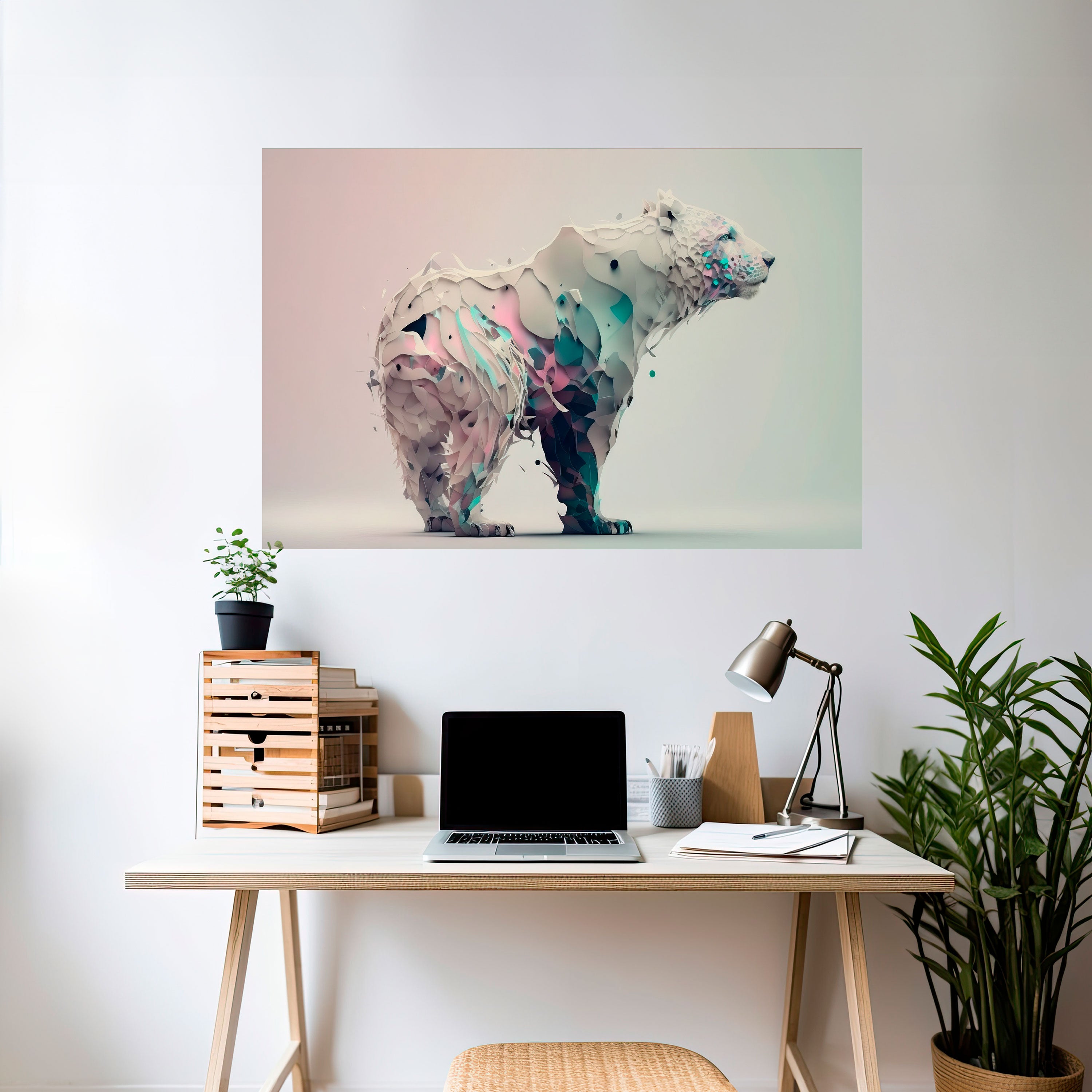 FUTURISTIC BEAR Naklejka/Plakat poziomy