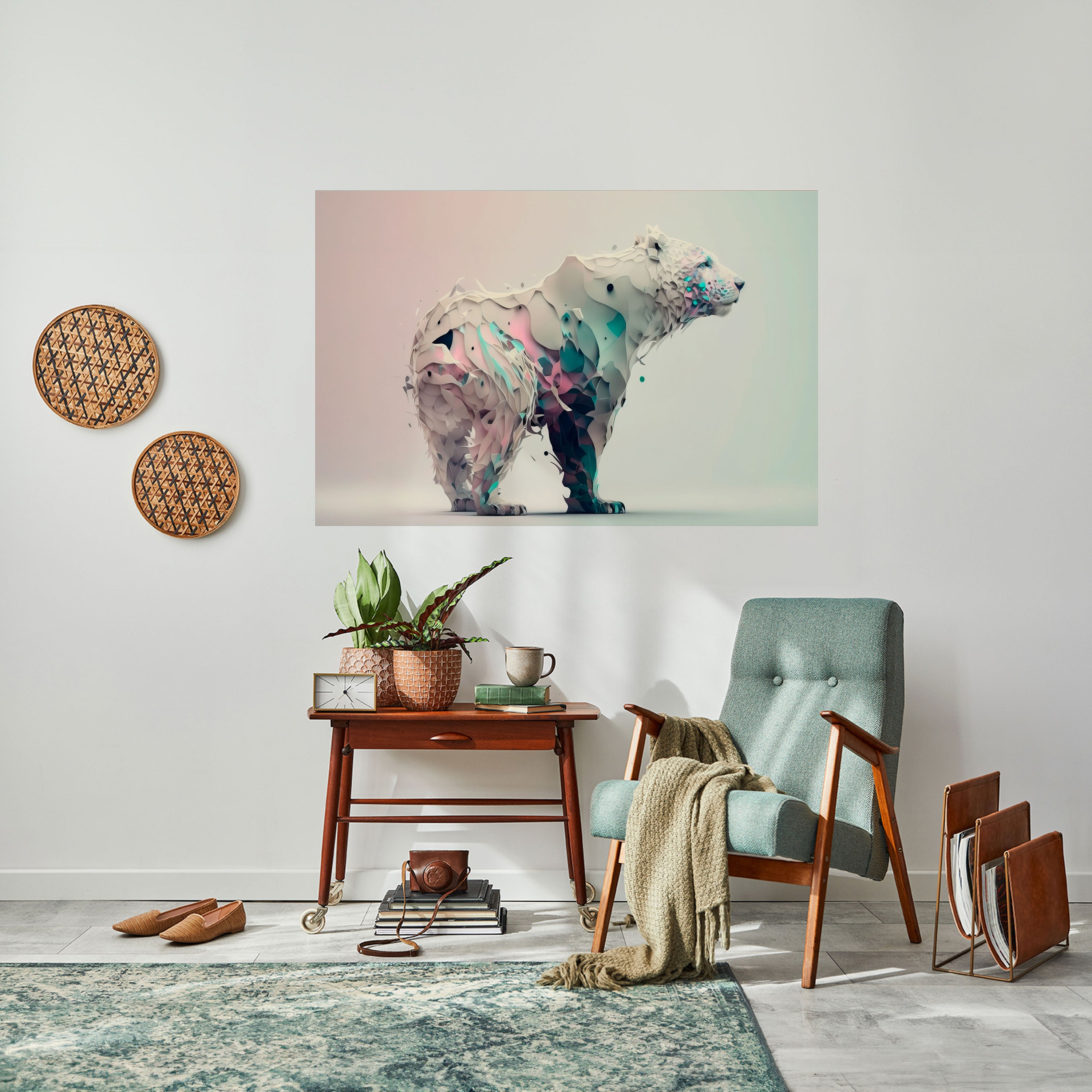 FUTURISTIC BEAR Naklejka/Plakat poziomy
