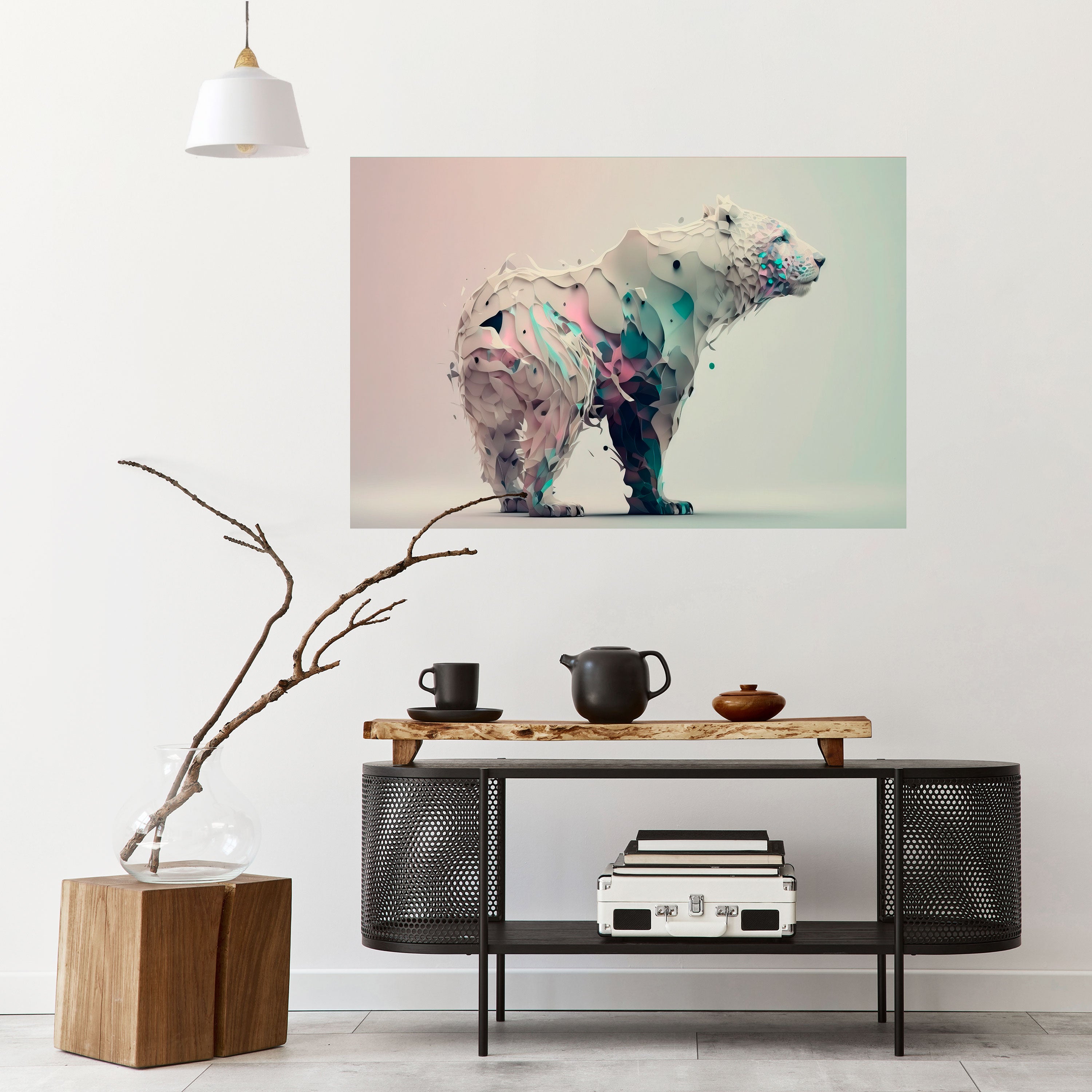 FUTURISTIC BEAR Naklejka/Plakat poziomy