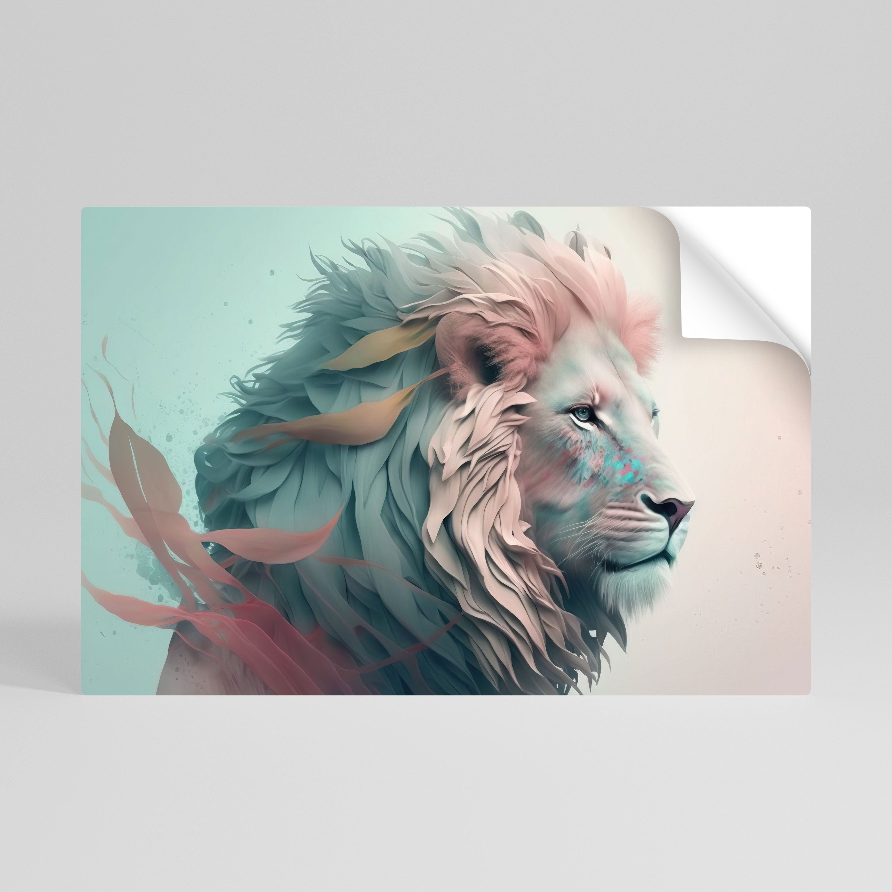 LUMINOUS LION MAJESTY Naklejka/Plakat poziomy