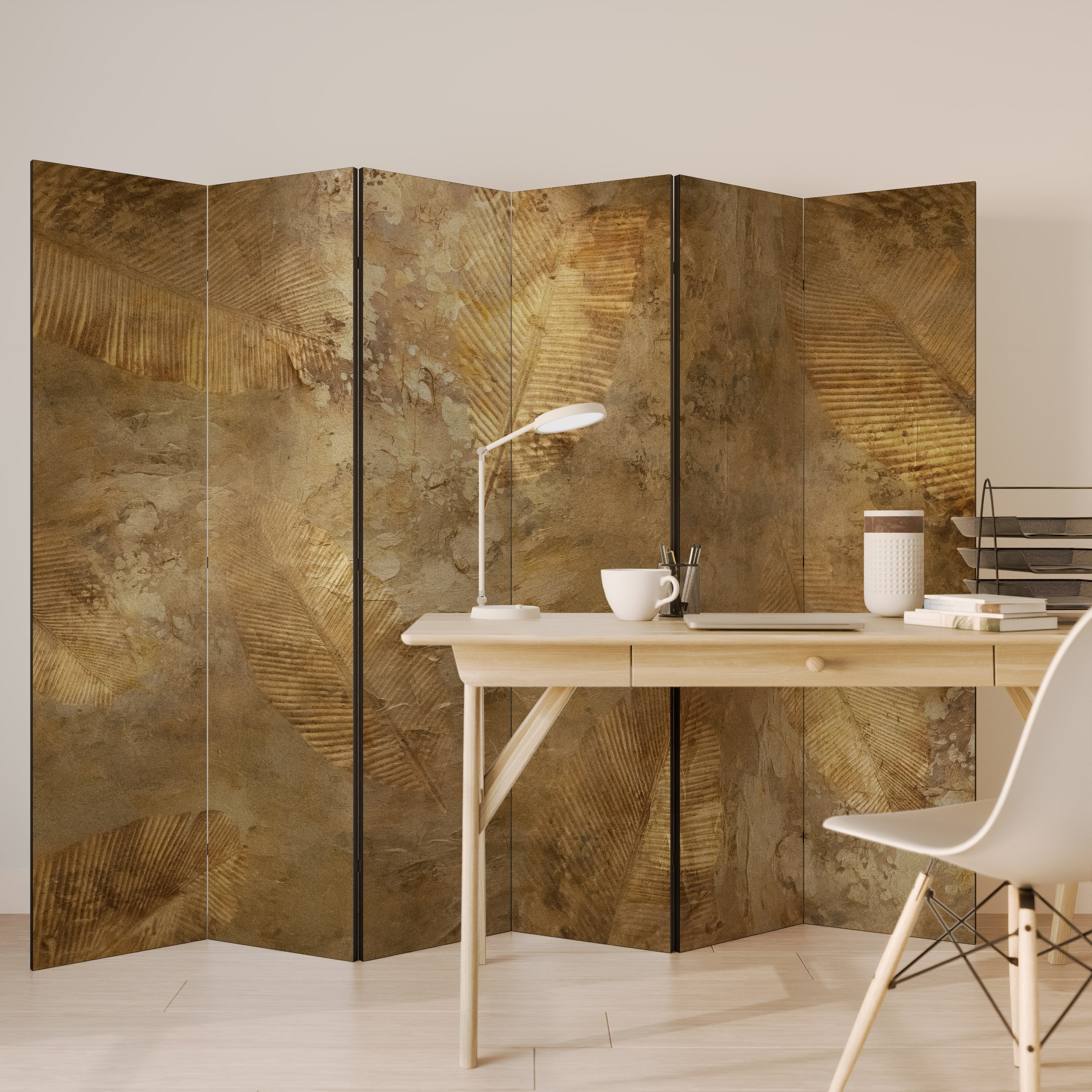 GILDED LEAF CASCADE Dekoracyjny parawan 6-skrzydłowy