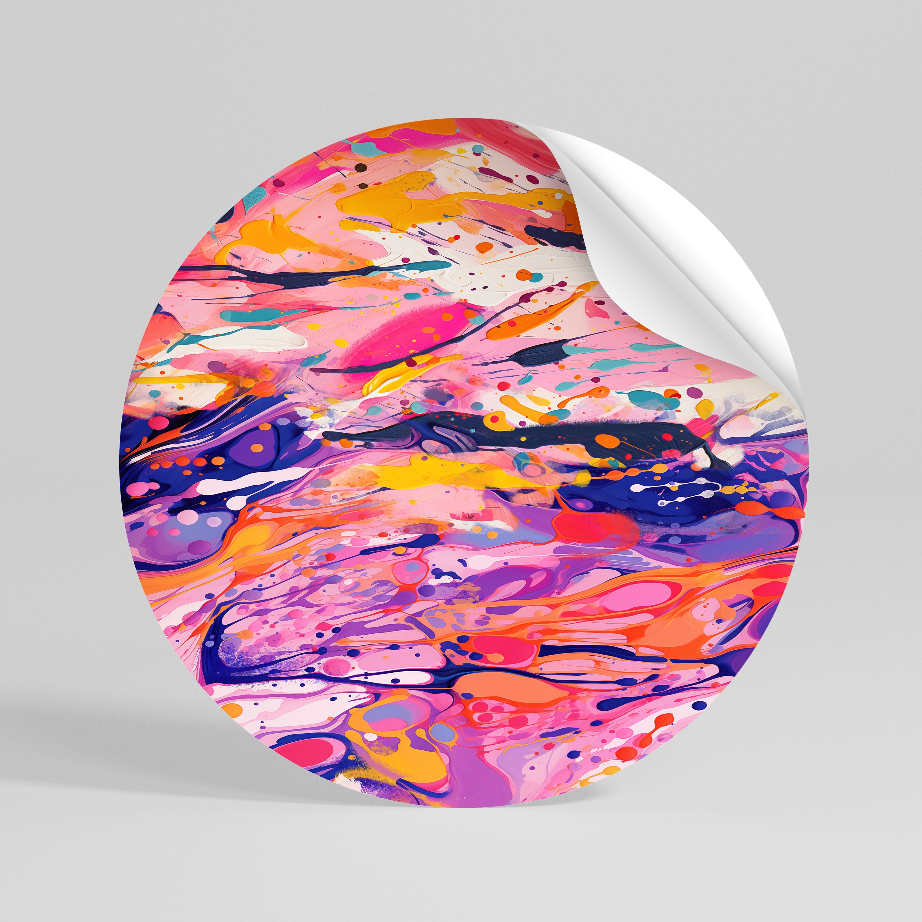 EXPRESSIVE ECHOES Naklejka okrągła