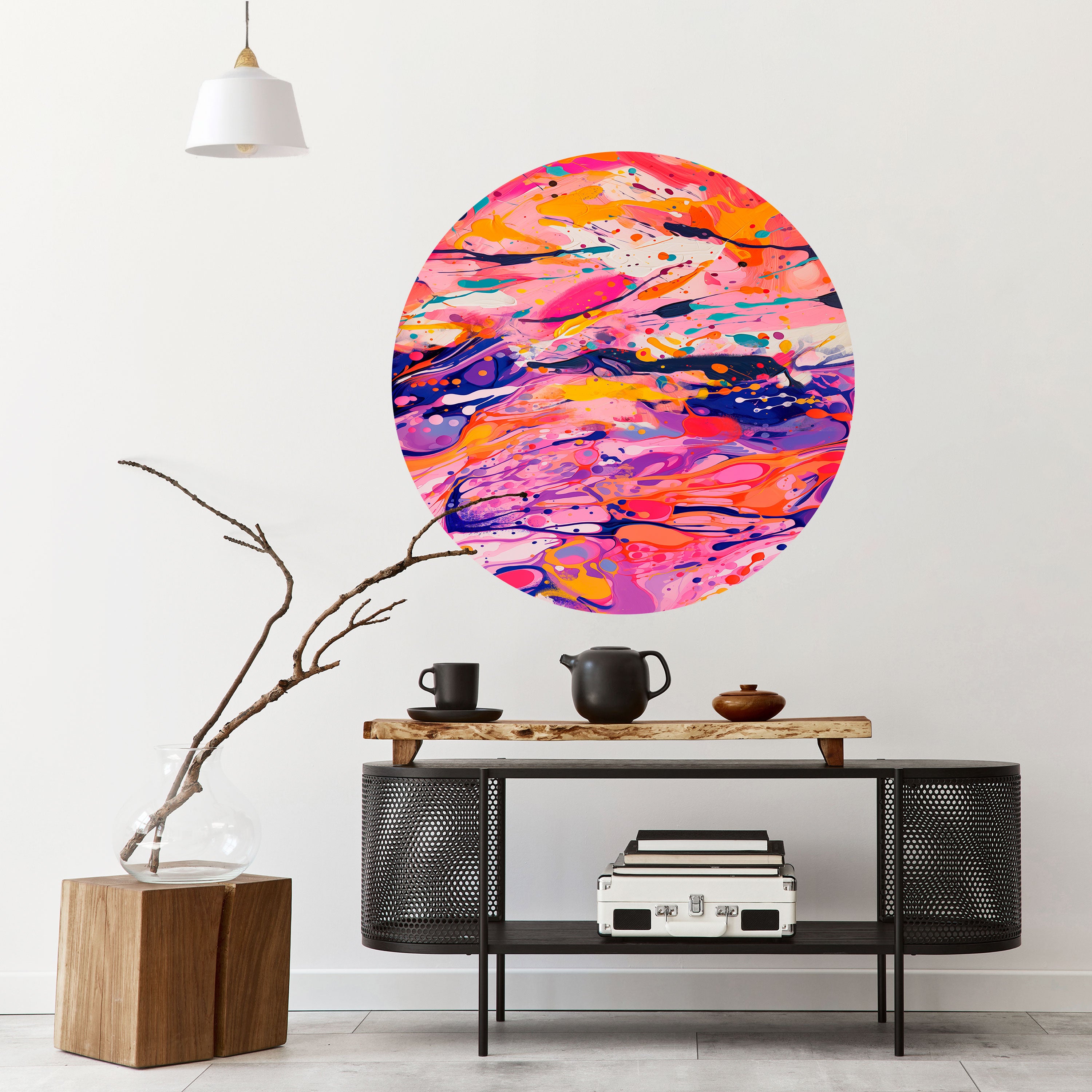 EXPRESSIVE ECHOES Naklejka okrągła