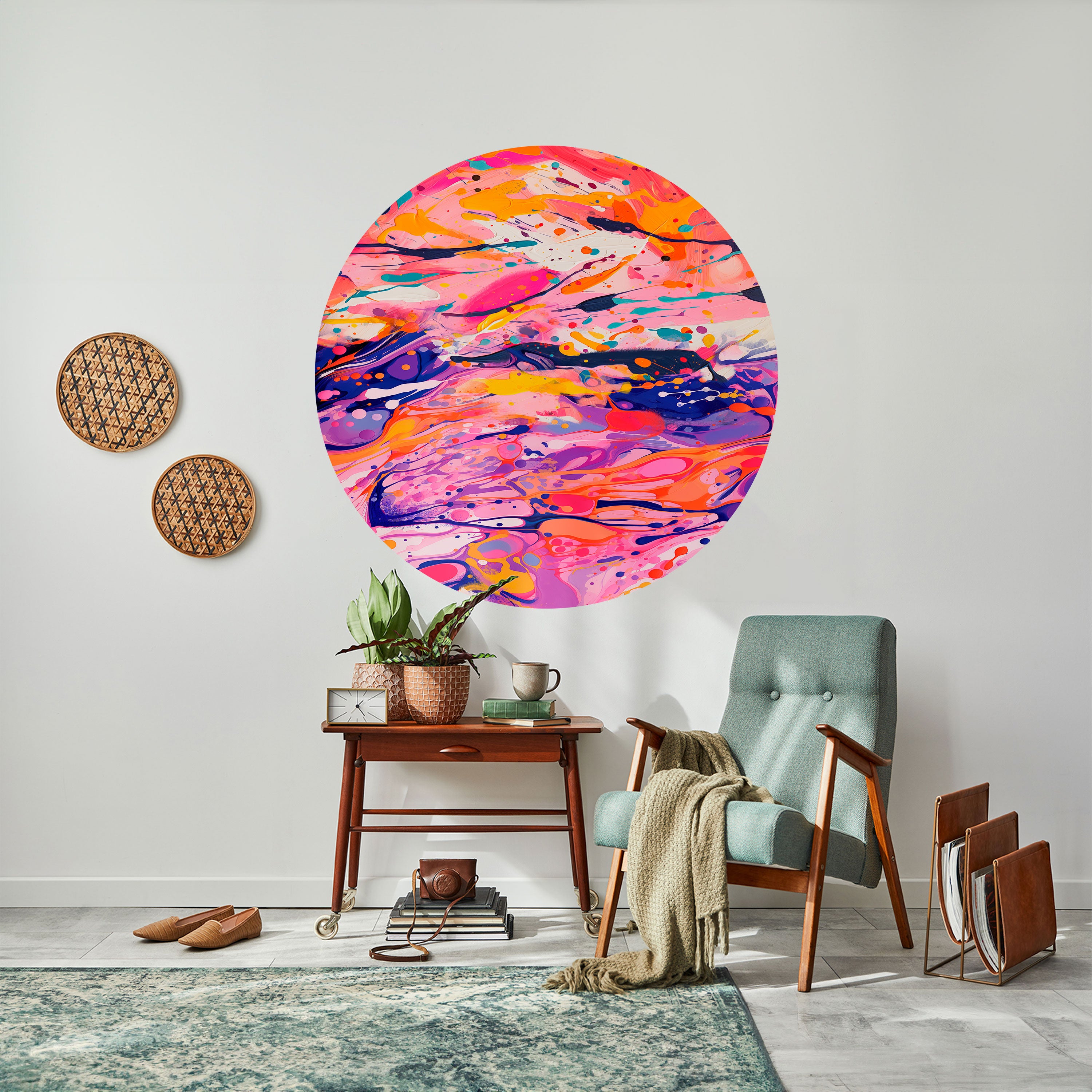 EXPRESSIVE ECHOES Naklejka okrągła