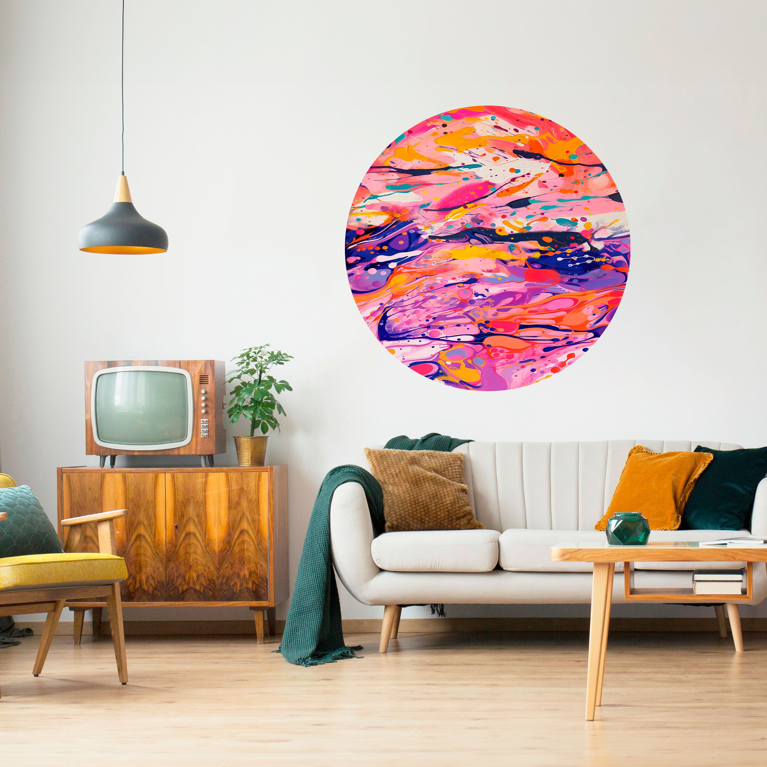 EXPRESSIVE ECHOES Naklejka okrągła