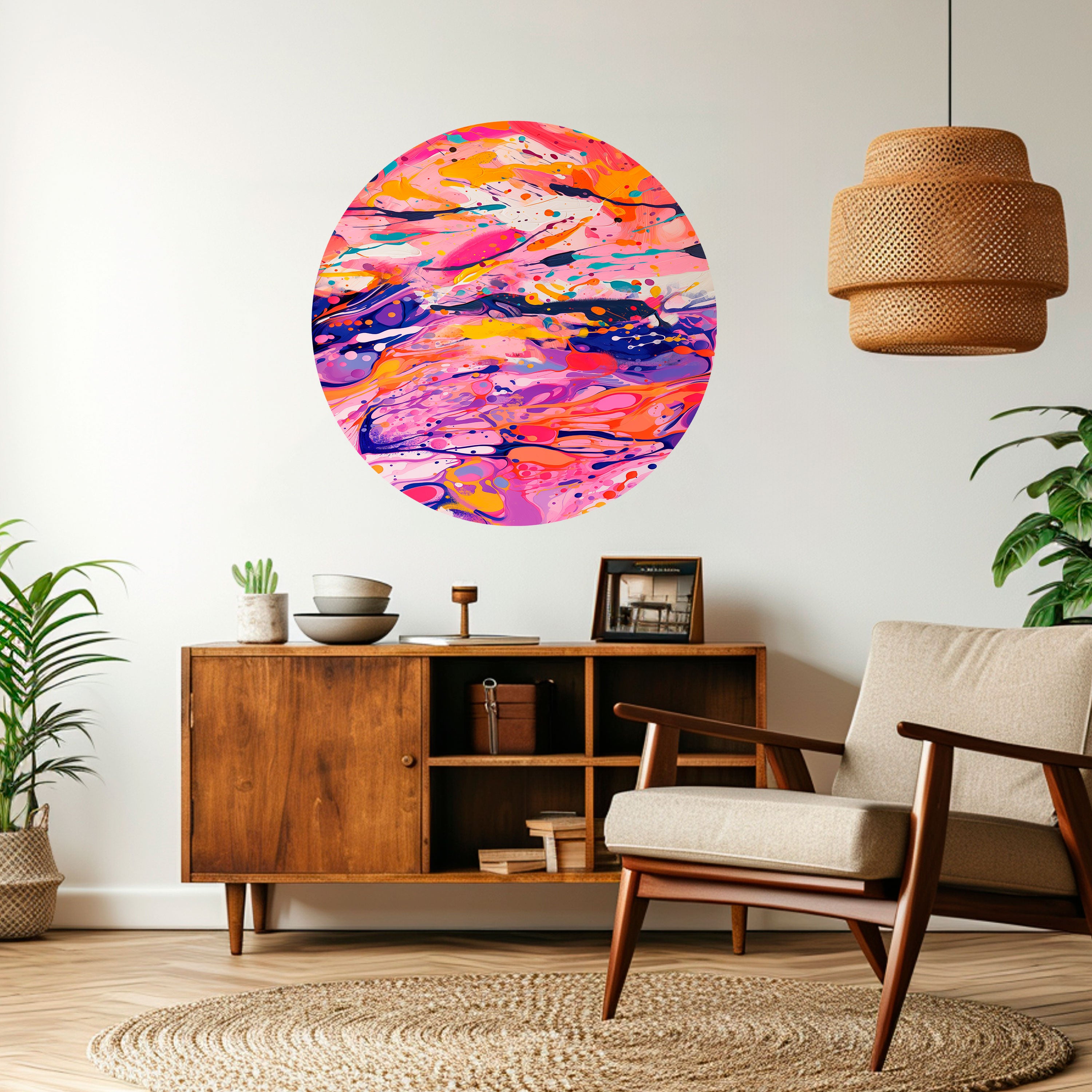 EXPRESSIVE ECHOES Naklejka okrągła