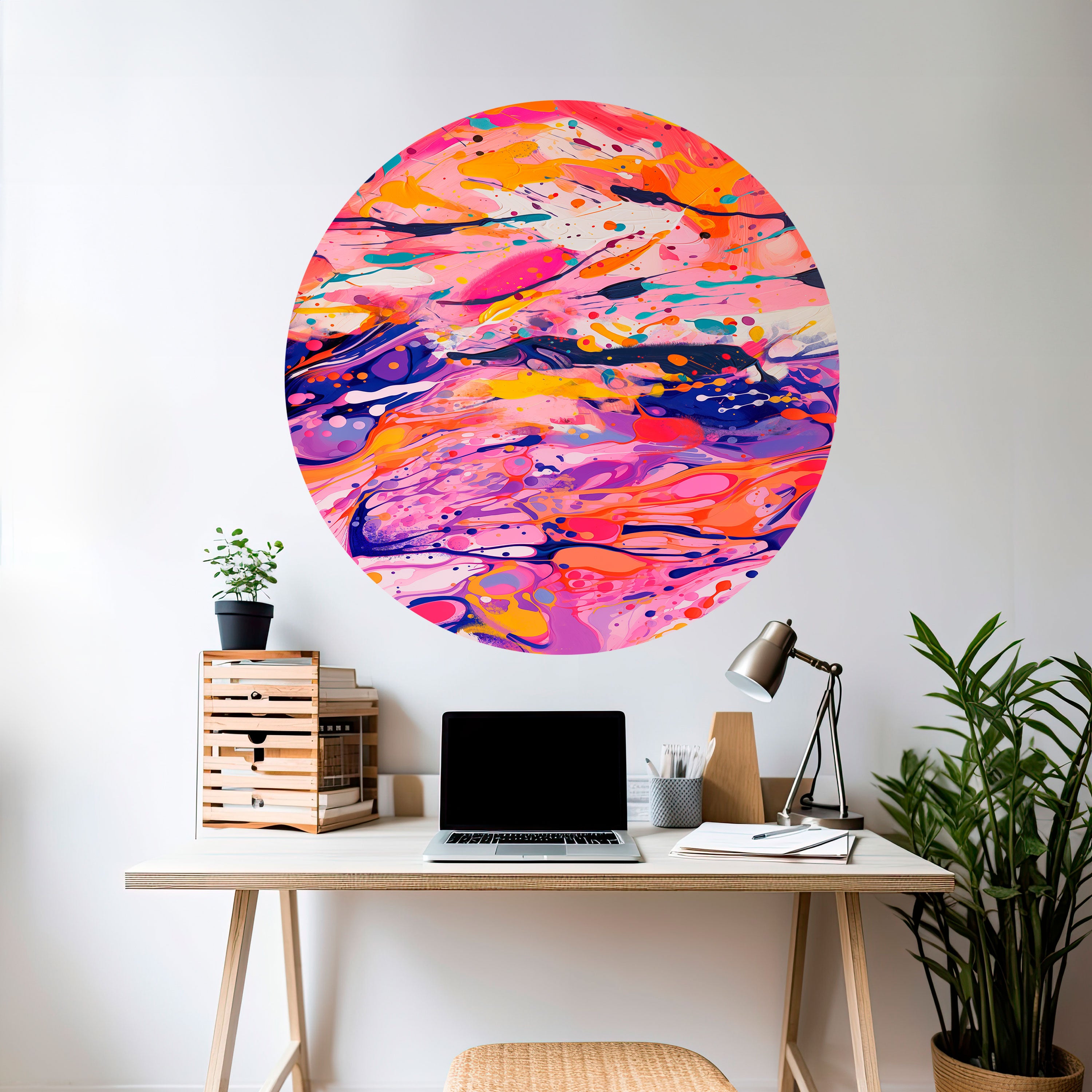 EXPRESSIVE ECHOES Naklejka okrągła