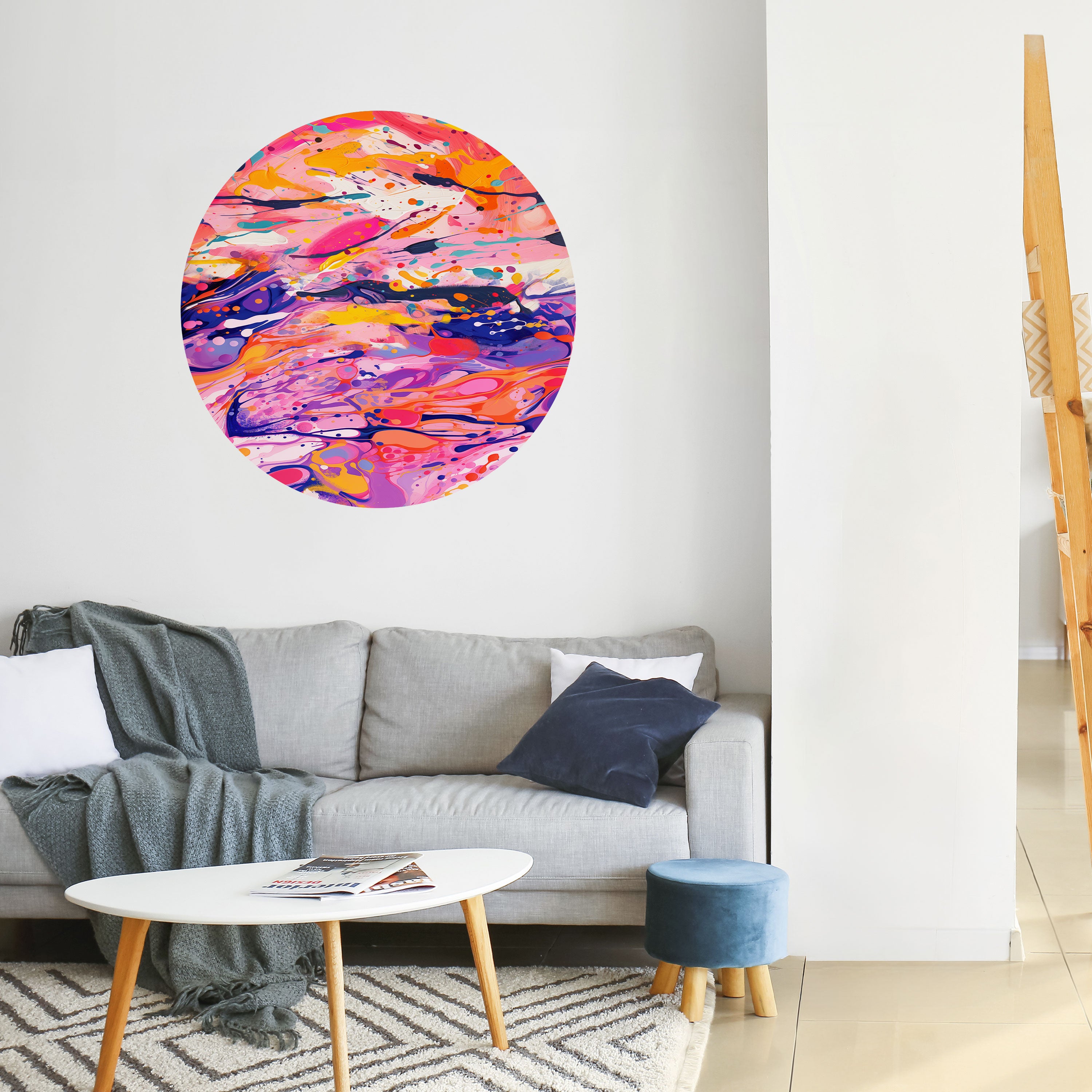 EXPRESSIVE ECHOES Naklejka okrągła