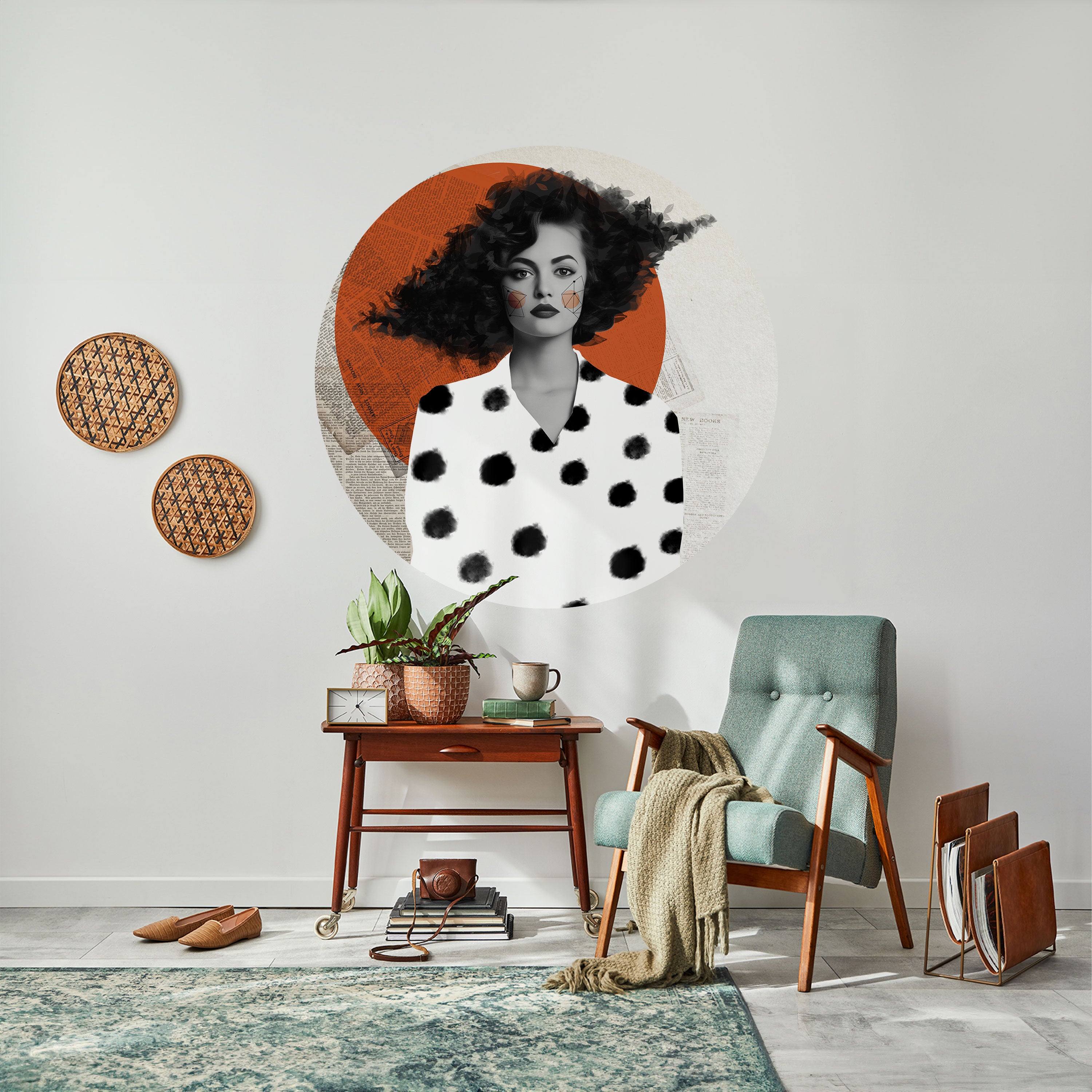 CLASSIC COOL DOTS Naklejka okrągła