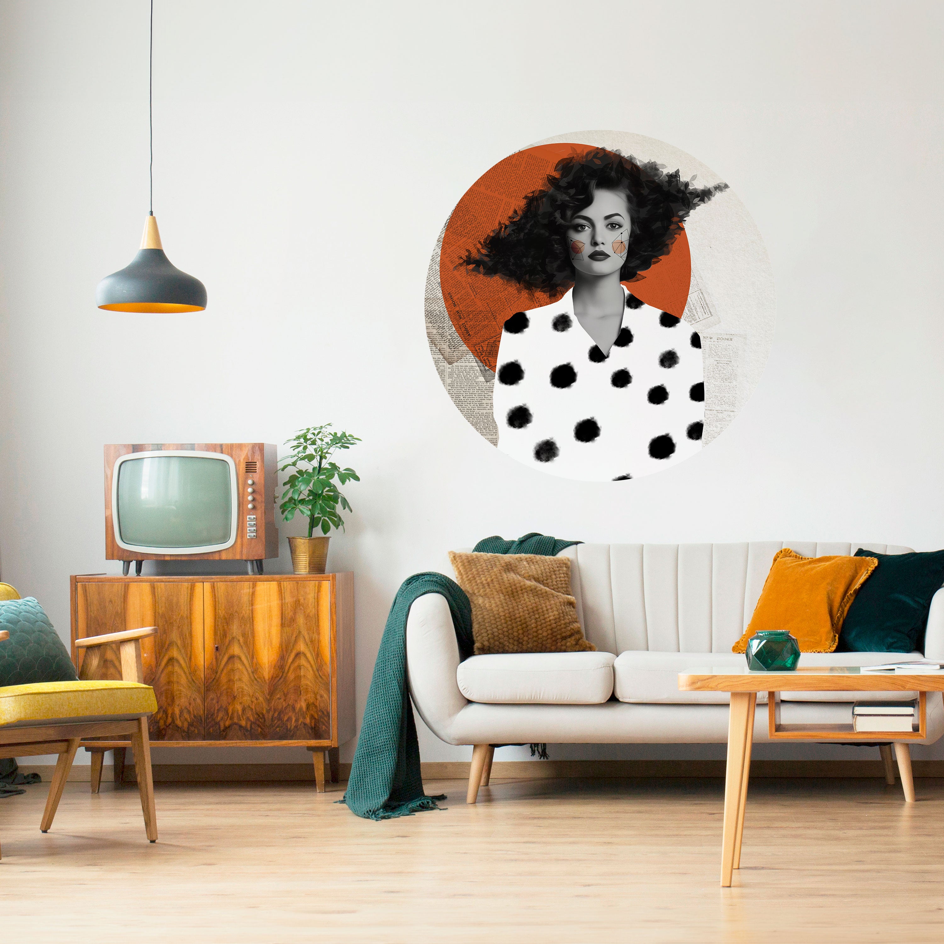 CLASSIC COOL DOTS Naklejka okrągła