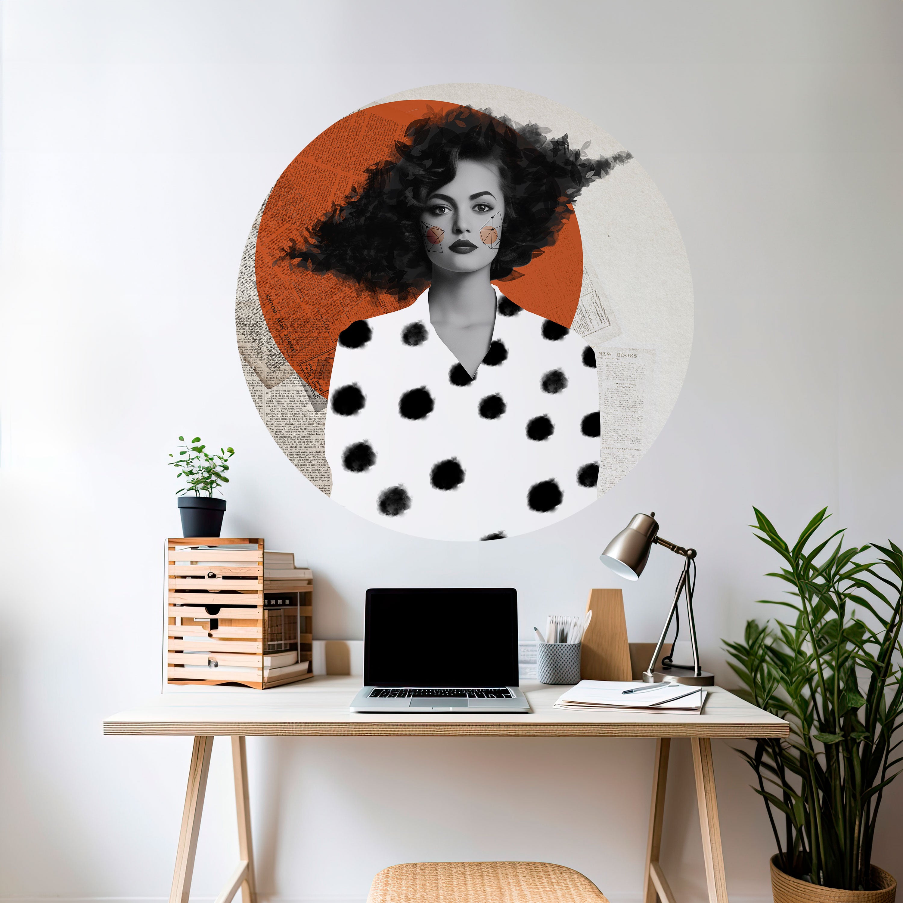 CLASSIC COOL DOTS Naklejka okrągła