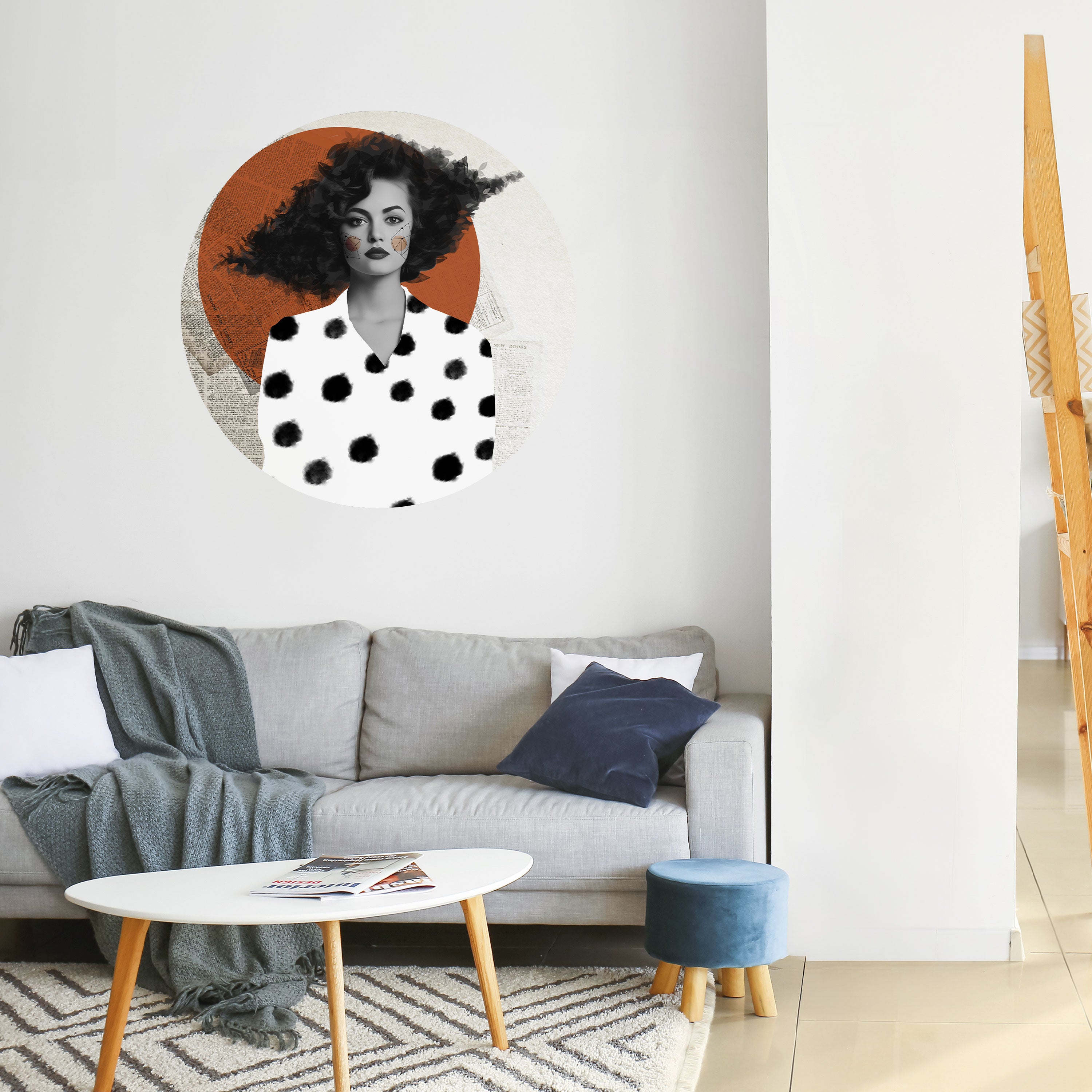 CLASSIC COOL DOTS Naklejka okrągła