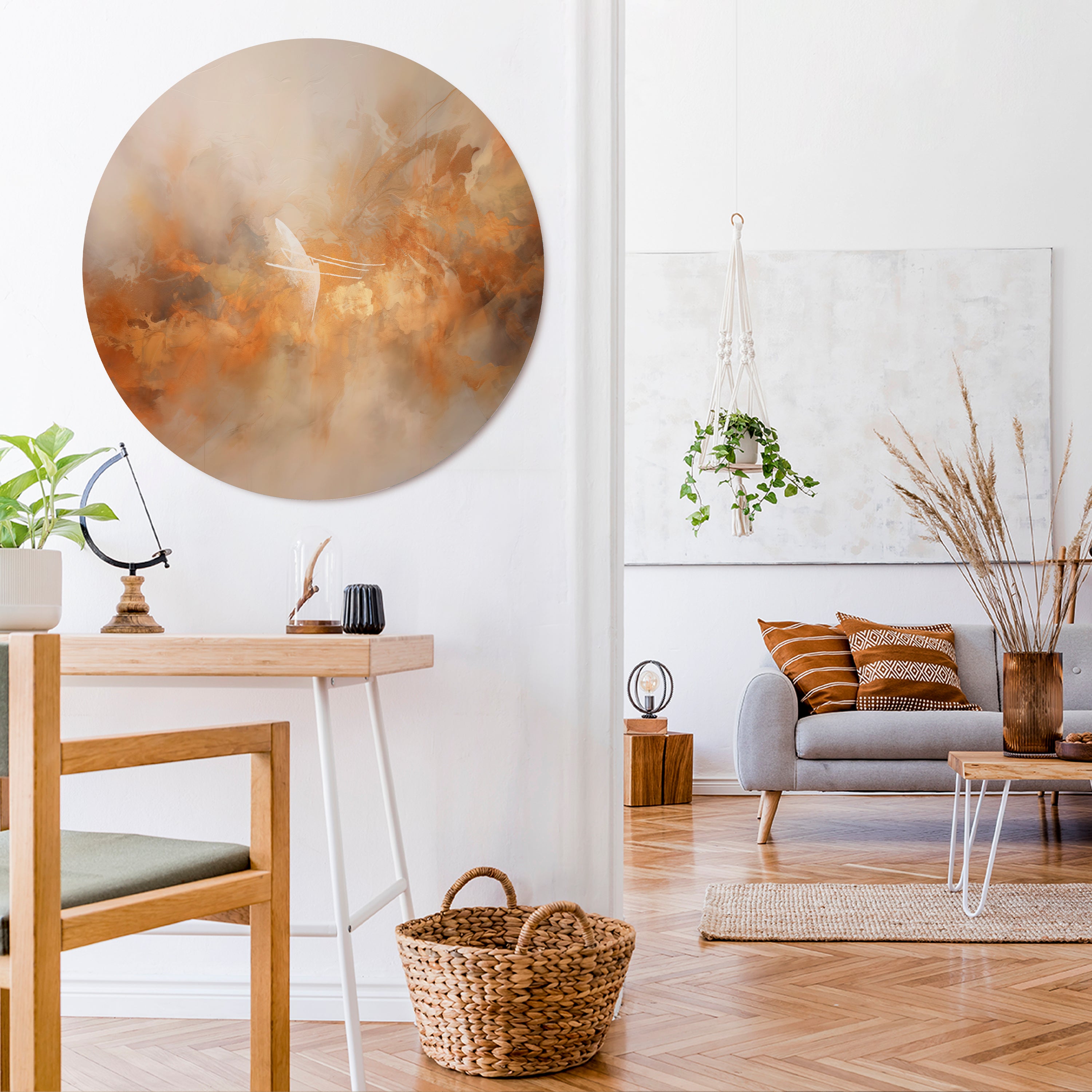 AMBER WHISPERS Obraz okrągły