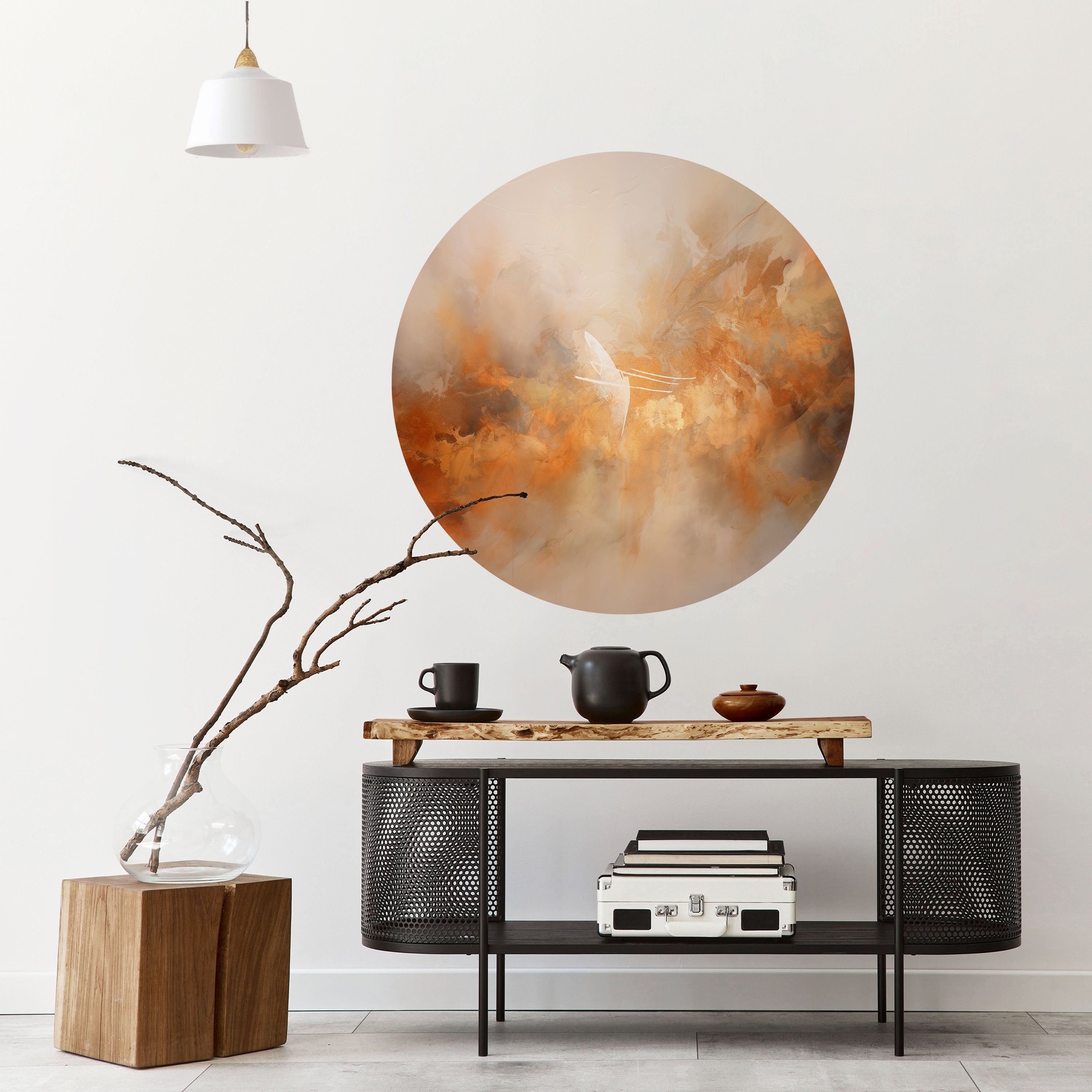 AMBER WHISPERS Naklejka okrągła