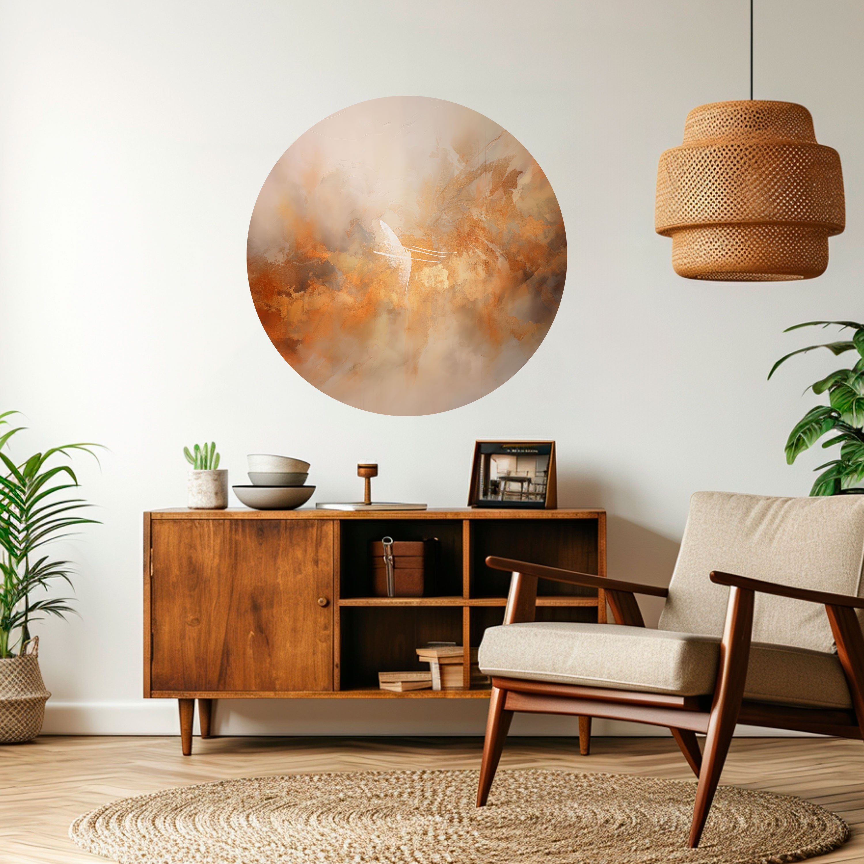 AMBER WHISPERS Naklejka okrągła